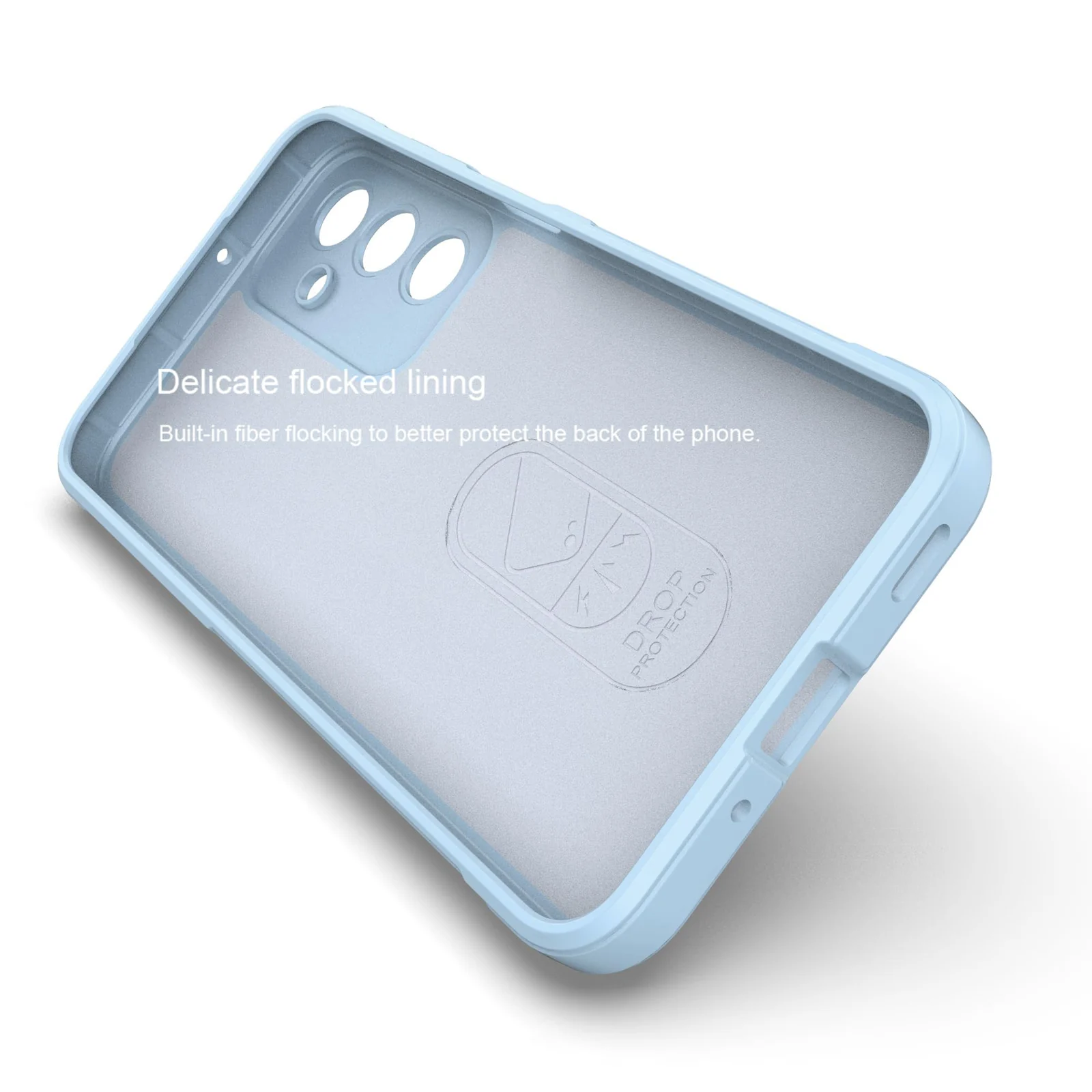 DL3 Mobilak Silicone Case for Samsung Galaxy A25 Heavy Duty Protective [Slim Fit] Shockproof Soft Flexible Protective Design Shock-Absorption TPU Cover With Camera Protection - Baby Blue