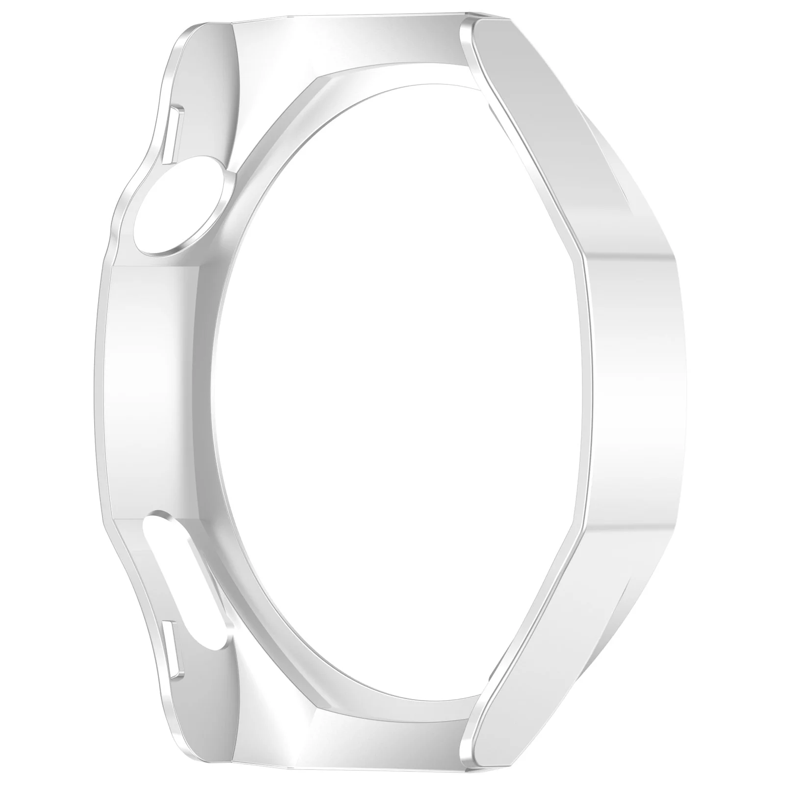 DL3 Mobilak Coverage Case with No Screen Protector Compatible with Huawei Watch GT 5 Pro 46MM, Disscool PC and Real Glass Protective Case Cover Compatible with Huawei Watch GT5 Pro 46MM - Silver