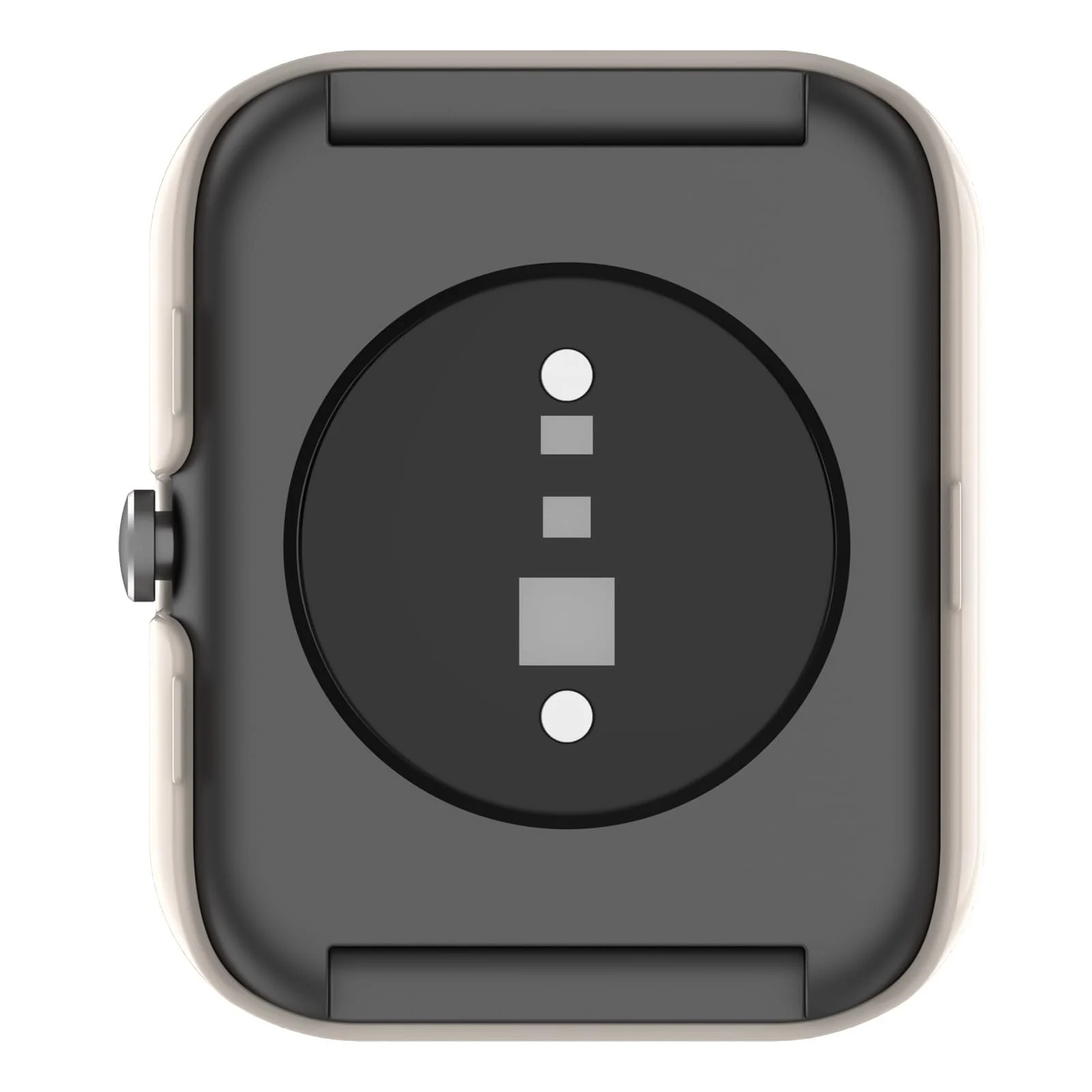DL3 MOBILAK Full-Coverage Watch Case with Tempered Glass for Amazfit Bip 3 / Bip 3 Pro, Ivory White