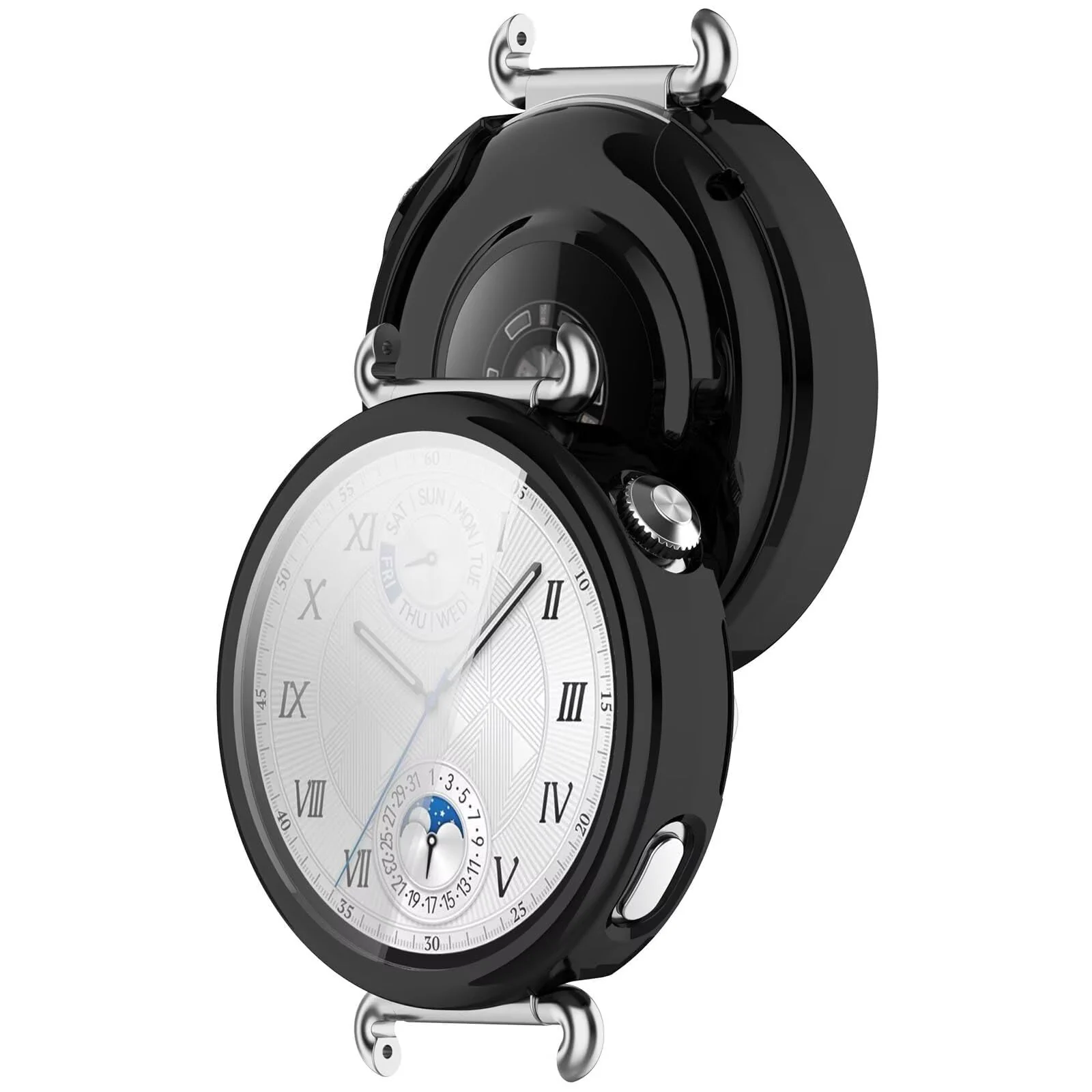 DL3 Mobilak Case for Huawei Watch GT6 41mm 2025, Case with Screen Protector, HD Protection Cover, Soft Silicone Screen Protector Cover for Huawei Watch GT 6 41mm 2025 - Black