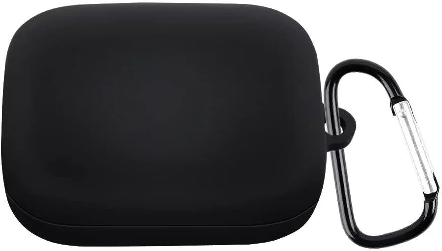 DL3 Mobilak Silicone Case Compatible with realme Buds Air 3S Earbuds, Soft Silicone Protective Case Cover, Shockproof Sleeve with Carabiner - Black