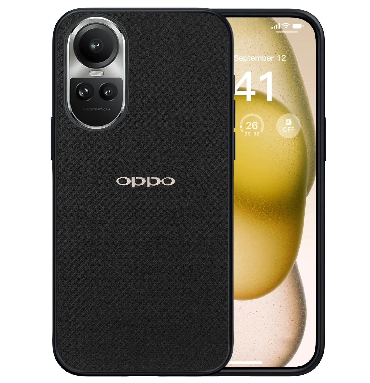Dl3 Mobilak Compatible with OPPO Reno 10 5G / OPPO Reno10 Pro 5G Case Dual Layer Heavy Duty Cell Phone Protective Cover Shockproof Rugged with Non-Slip Textured - Green