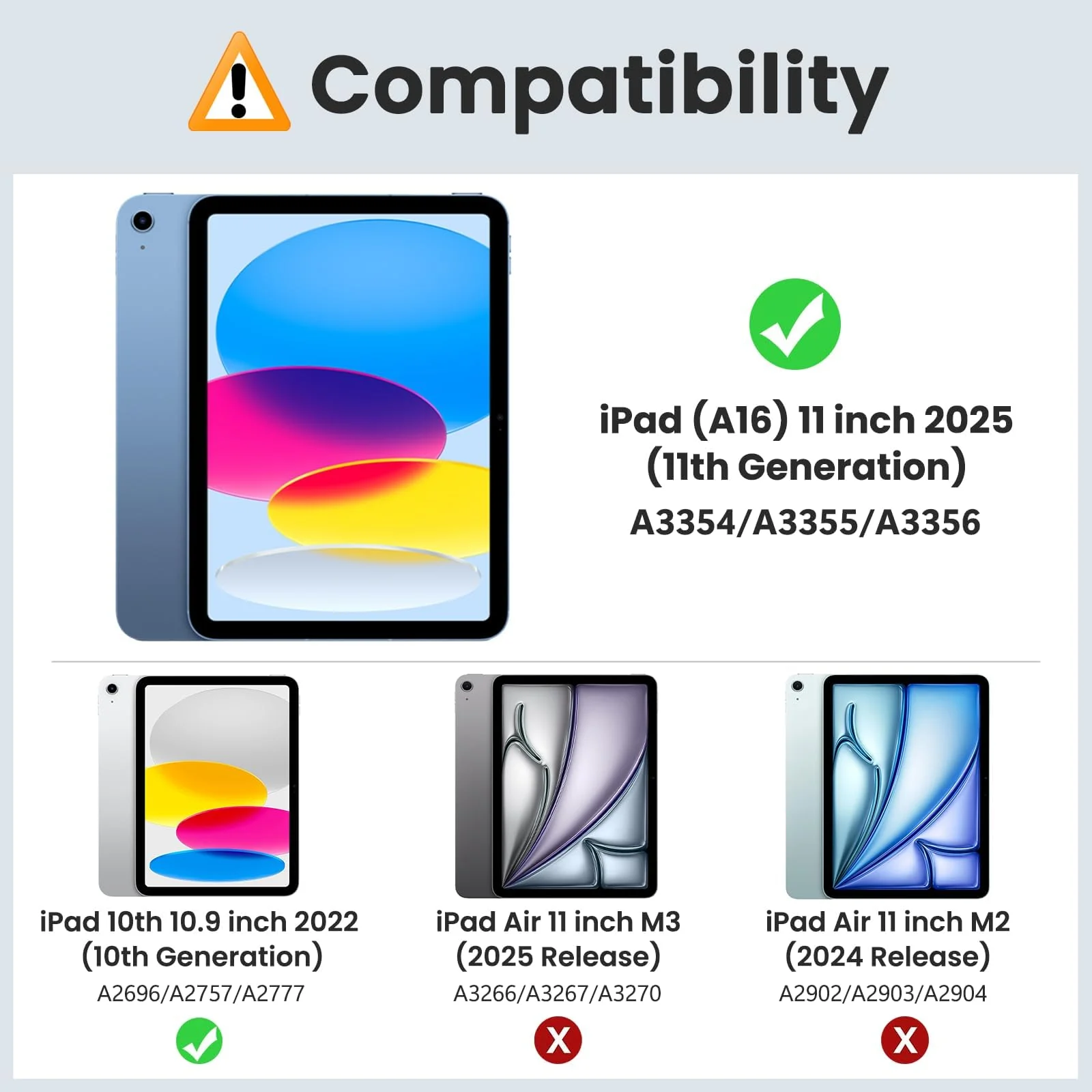 DL3 Mobilak Case Compatible with iPad (A16) 11th Generation 11 Inch (2025), iPad 10th Generation 10.9 Inch (2022), Clear Shockproof Back Cover Built-in Pencil Holder, Auto Sleep/Wake - Green