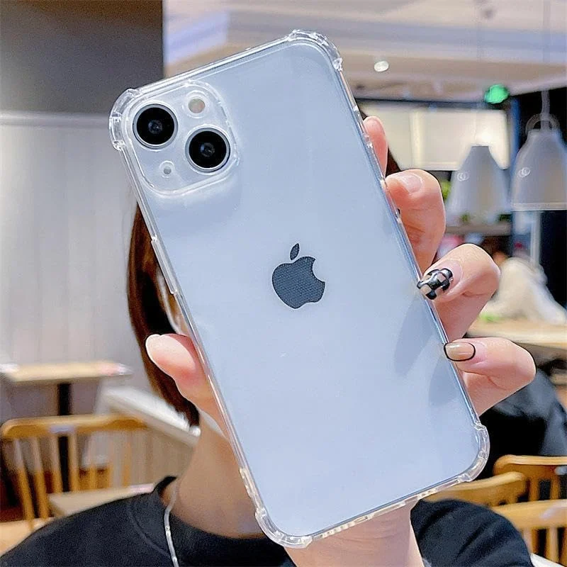 DL3 Mobilak Case Compatible with iphone15, Cover Silicone Transparent TPU Gorilla Anti-shock Shockproof Corners - Clear