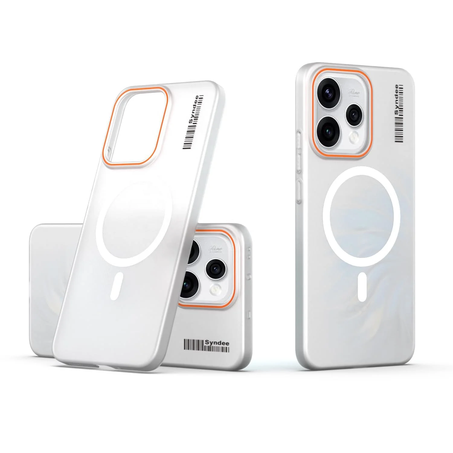 DL3 Mobilak Translucent Matte Case for OPPO Reno 15 5G (OPPO Reno15), Compatible with MagSafe accessories, Shock-absorbing protection, Integrated ring holder - Clear