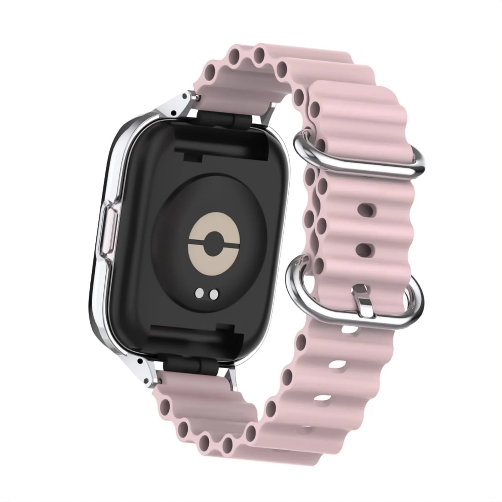 DL3 Mobilak Ocean Strap Compatible with Xiaomi Mi Watch Lite/Redmi Watch, Adjustable Silicone Strap with Metal Buckle, Band With Frame Metal Women Men Replacement Strap - Kashmir