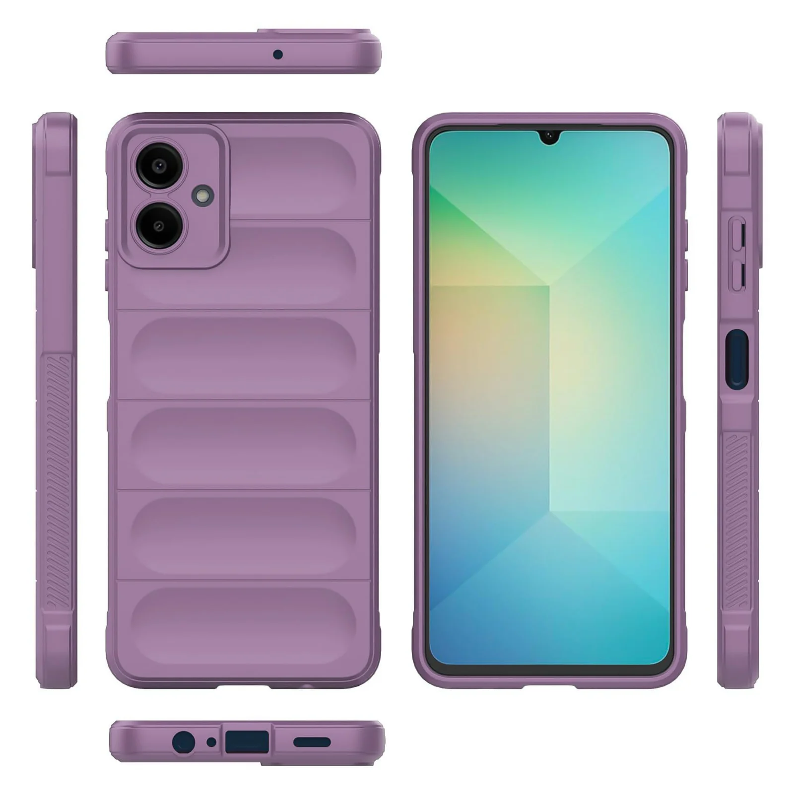 DL3 Mobilak Flexible Silicone and TPU Protective Case with Camera Protection for Samsung Galaxy A06 - Purple