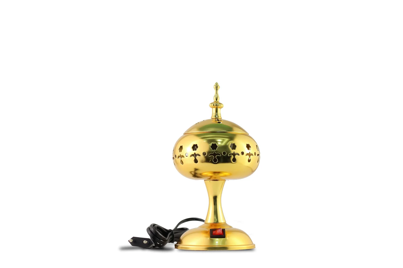 Mobigon Arabian Electric Incense Burners metal Vintage Arabic Burner, Middle Eastern Incense Holder- Electric Incense Burner Bakhoor Suitable For Arabian Oud, Home, Hotel Decor - J. Gold
