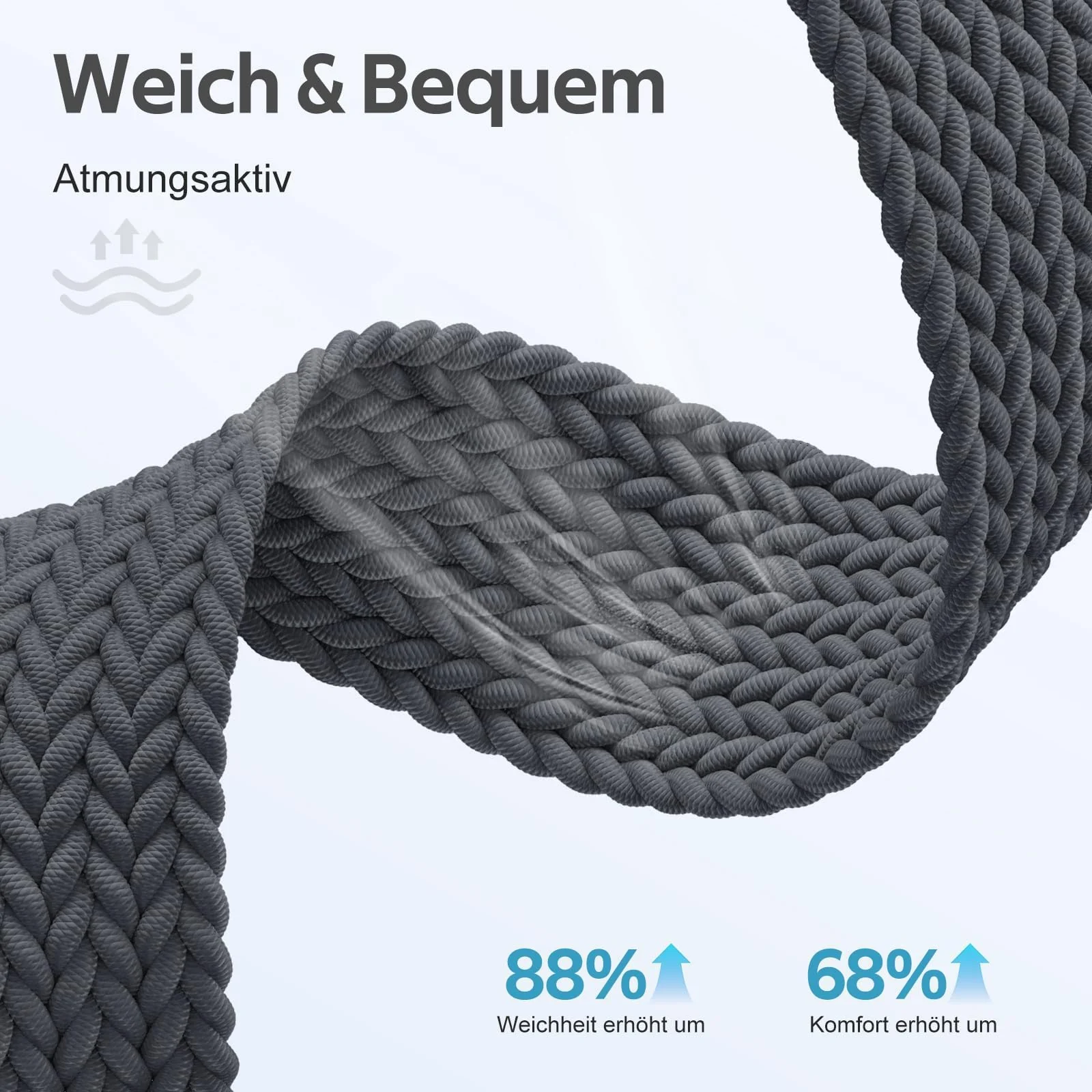 DL3 Mobilak Braided Bracelet Compatible with Redmi Watch 4/5 / 6 / Xiaomi Smart Band 8 Pro/Band 9 Pro, Nylon Magnetic Fabric Elastic Sport Nylon Replacement Strap for Men Women - Space Gray