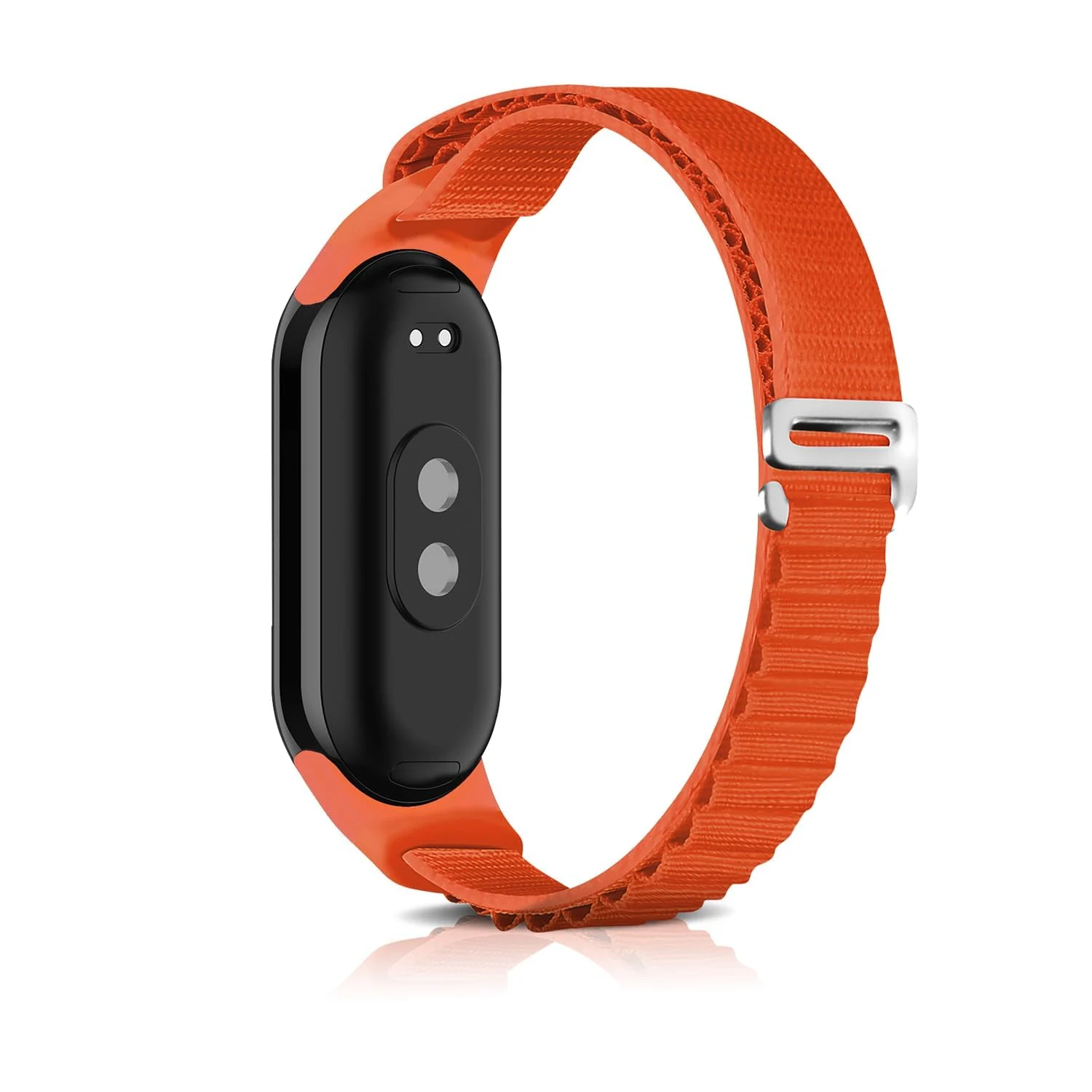 DL3 Mobilak Nylon Strap for Xiaomi Mi Band 9/Mi Band 8/Smart Band 8/Smart Band 9, Nylon Titanium G Hook Band, Upgraded Nylon Watch Band, Adjustable Replacement Strap for Xiaomi Band 8 | 9 - Orange