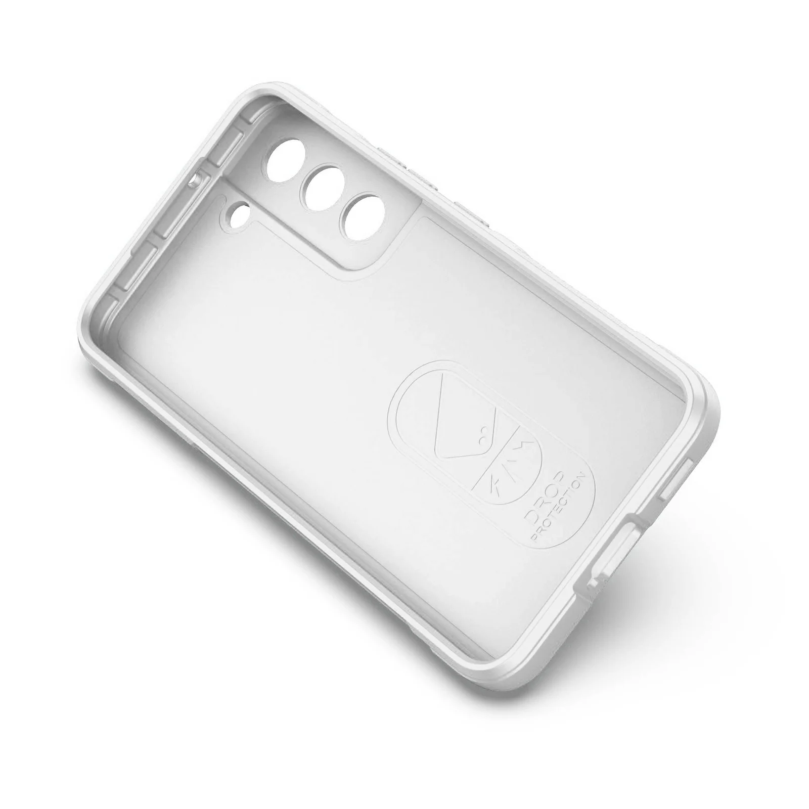 DL3 Mobilak Soft Silicone Protective Case for Samsung Galaxy S21 FE with Camera Protection and Shockproof Design - White