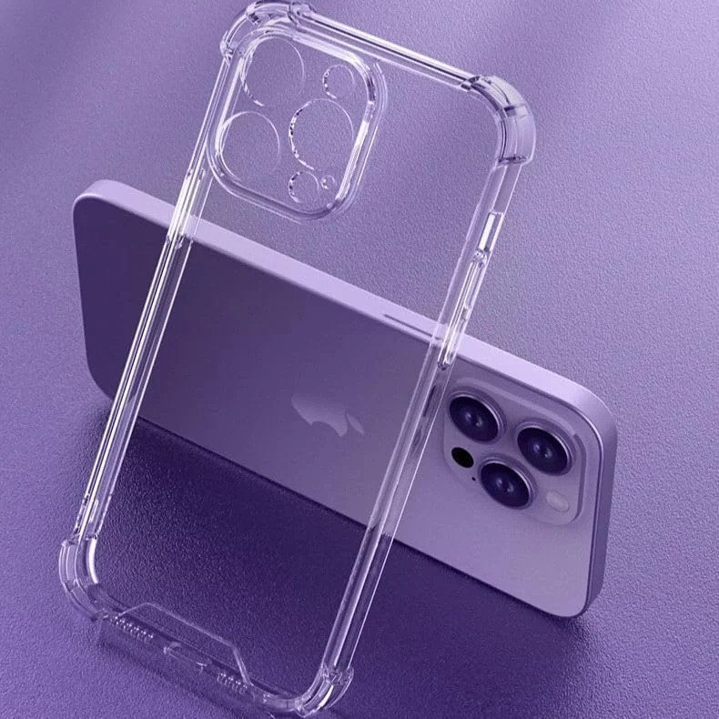 DL3 Mobilak Case Compatible with iphone15 pro, Cover Silicone TPU Gorilla Anti-shock Protector Camera Shockproof Corners - Clear