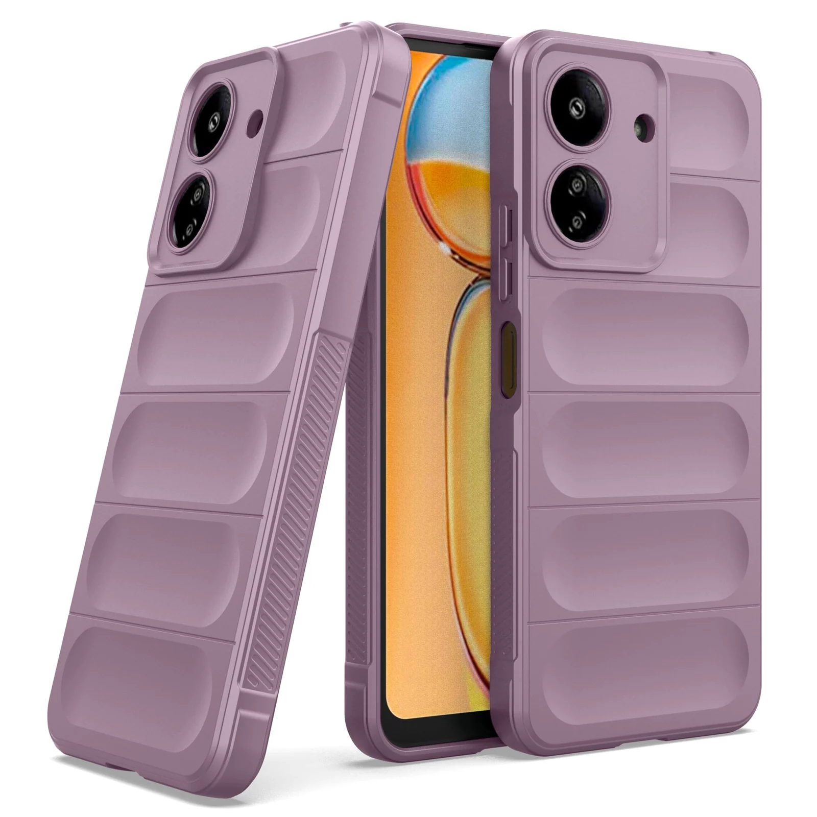 DL3 Mobilak Soft Silicone Protective Case for Xiaomi Redmi 13C 4G with Camera Protection and Shockproof Design - Purple
