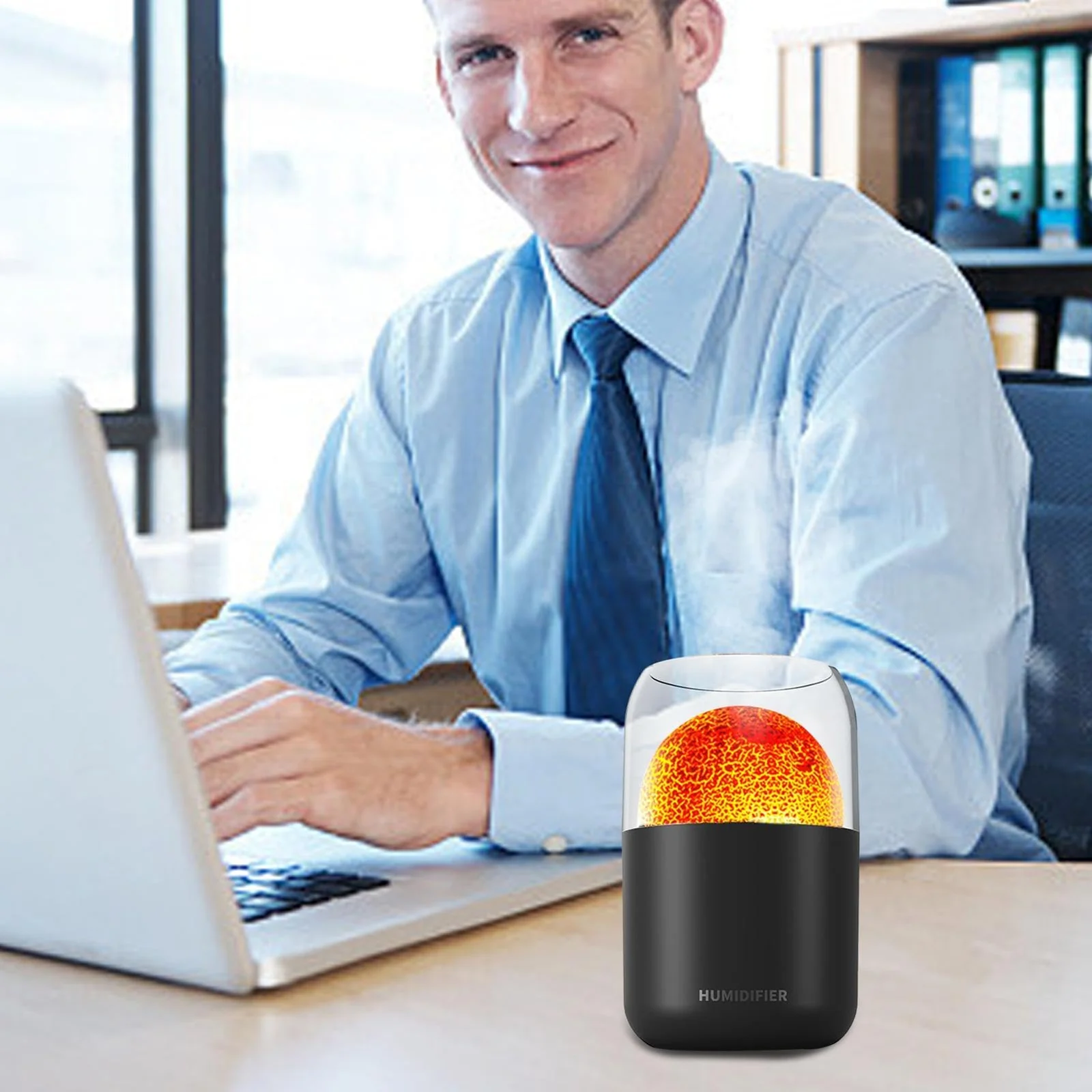 MOBIGON Volcano Mist 300 ml Aroma Diffuser and Humidifier, Black - A-Black