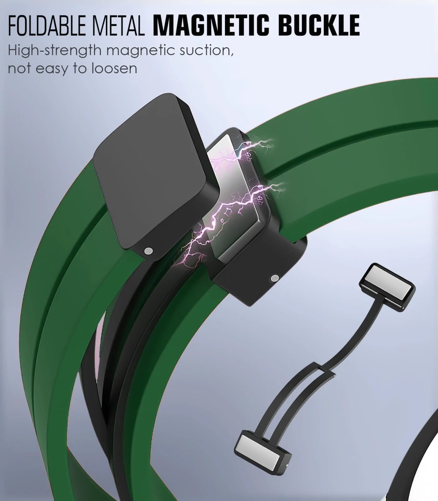 DL3 MOBILAK Magnetic Compatible with Samsung Galaxy Watch 6/5/4 Band 40mm 44mm/Galaxy Watch 6 Classic Bands 47mm 43mm/watch 4 Classic 46mm 42mm - Green