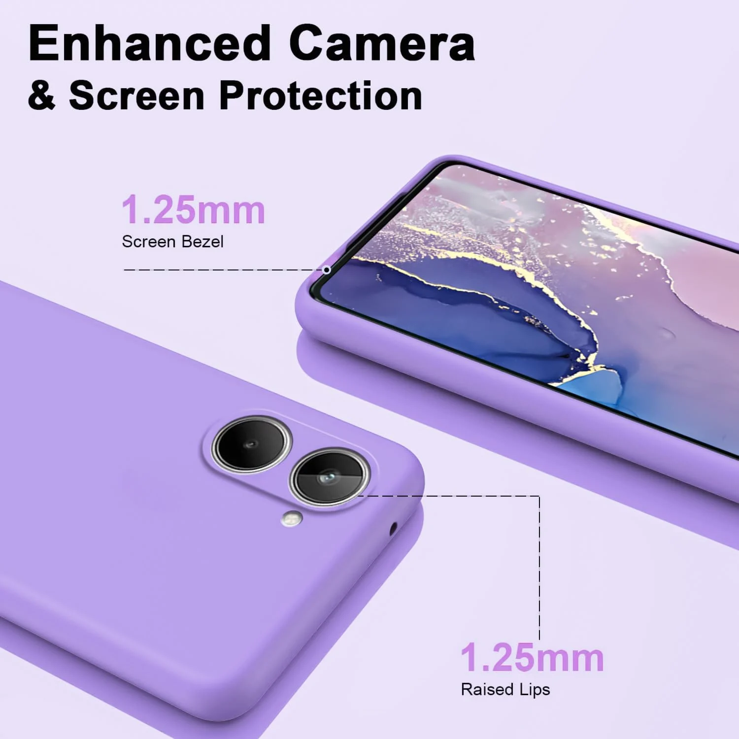 DL3 Mobilak Liquid Silicone Protective Case with Soft Microfiber Lining for realme 10 4G - Baby Blue