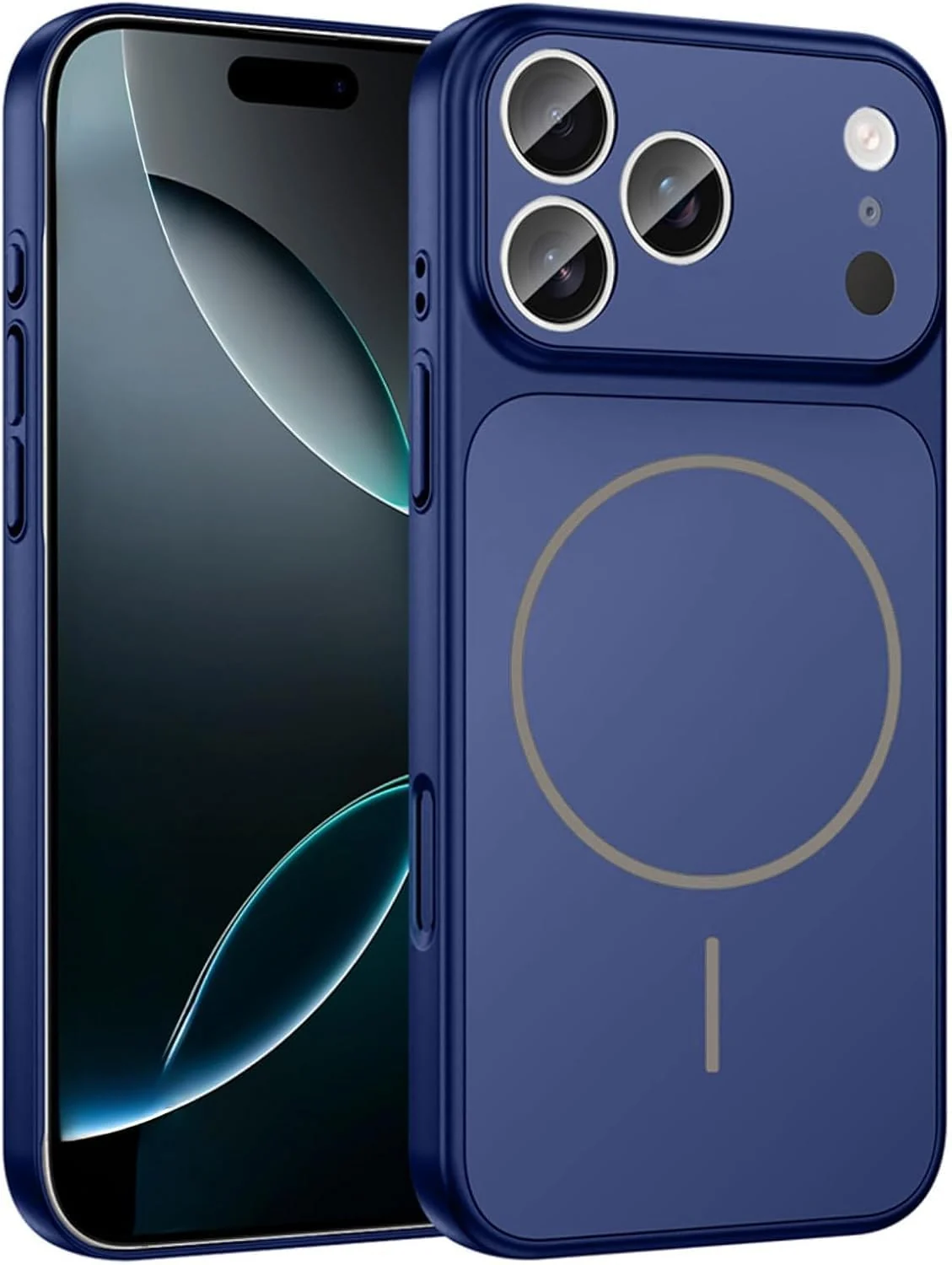 DL3 Mobilak MagSafe-Compatible Magnetic Case for iPhone 17 Pro with Camera Protection and Shockproof Design - Blue