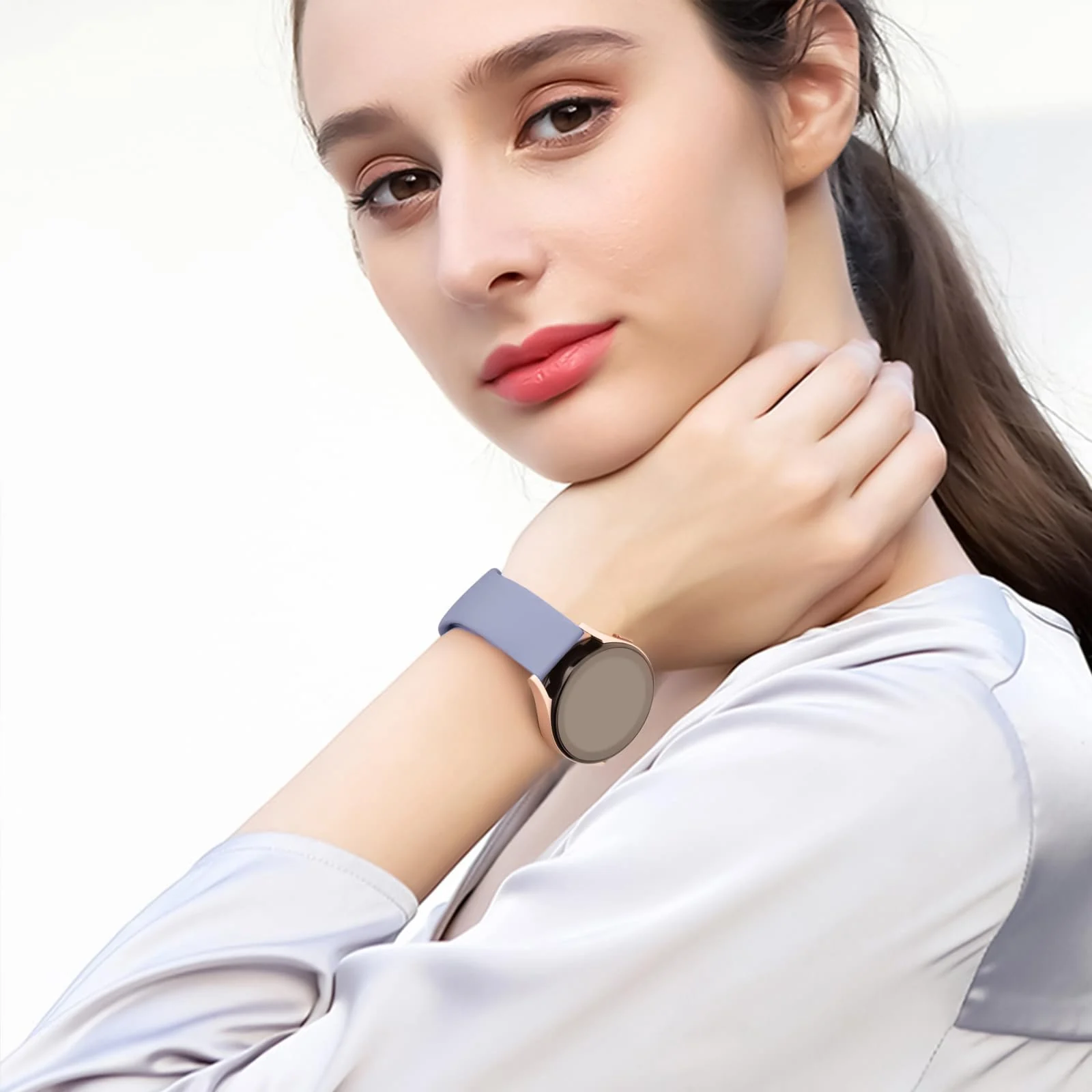 DL3 Mobilak Straps Compatible with Xiaomi Redmi Watch 5 Active/Redmi Watch 5 Lite Bracelets for Men Women, 22mm Soft Silicone Strap, Waterproof Adjustable Band Sports Replacement - Lavender