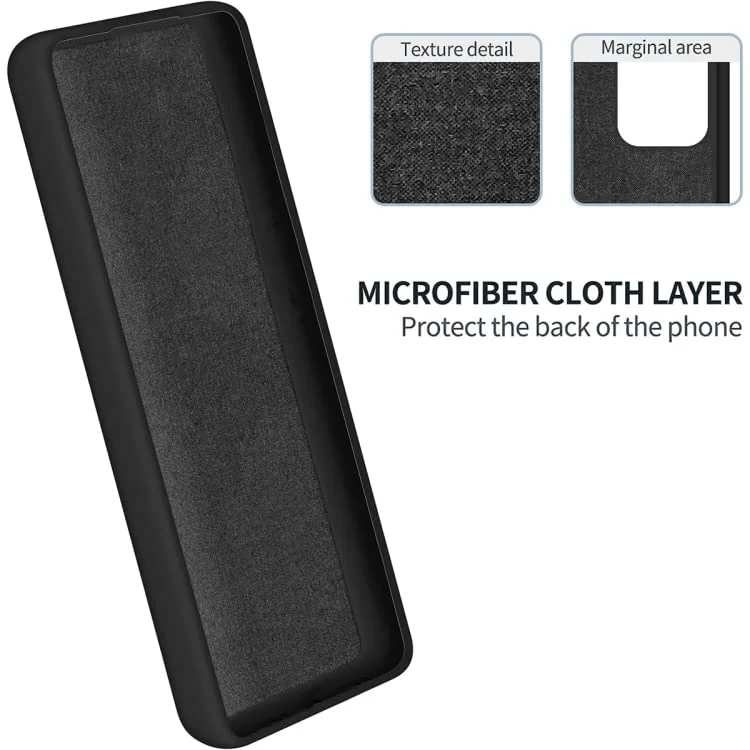 DL3 Mobilak Liquid Silicone Protective Case for realme 11 4G with Microfiber Lining and Shockproof Design - Black