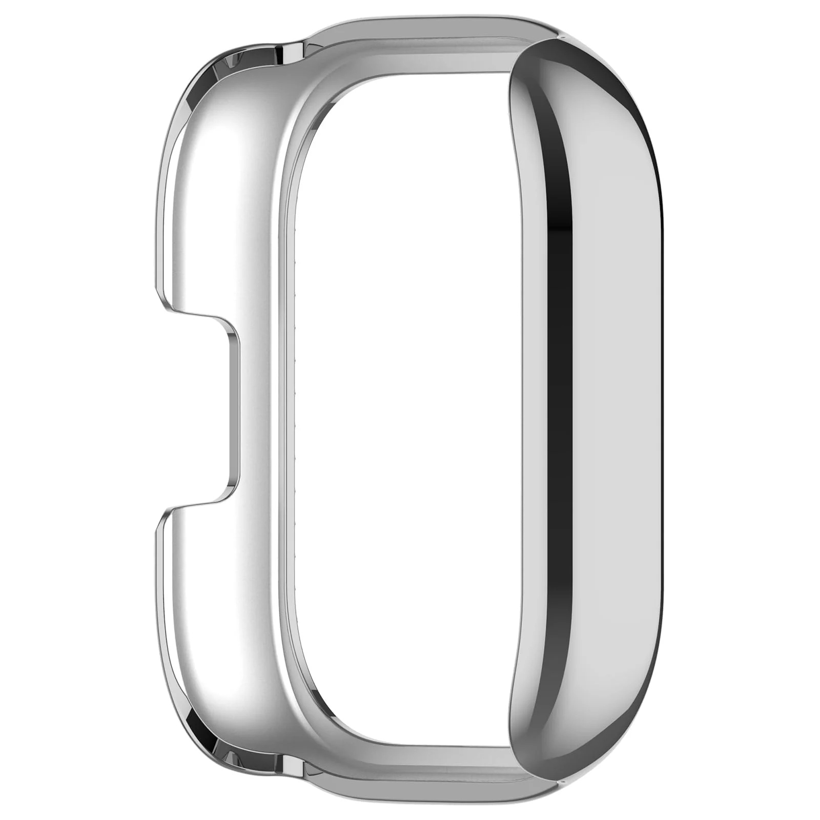DL3 Mobilak Bling Case for Xiaomi Redmi Watch 5 Active, Slim Hard PC Frame Cover with Crystal Diamond Bumper Design (Without Screen Protector), Protective Case for Women and Girls - Silver