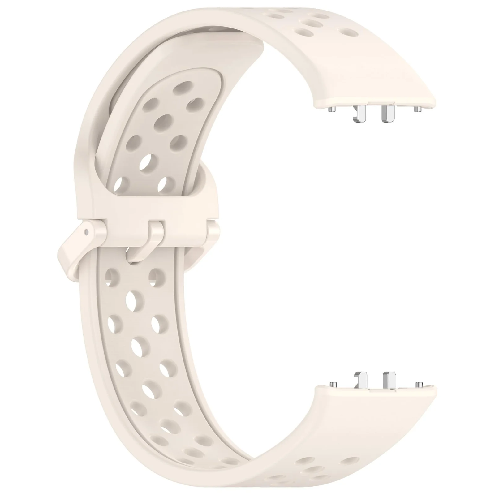 DL3 Mobilak Strap for Samsung Galaxy Fit 3 SM-R390, Women Men Armband, Two Colours Silicone Adjustable Replacement Soft Strap for Samsung Galaxy Fit 3 SM-R390 Fitness Tracker - Beige