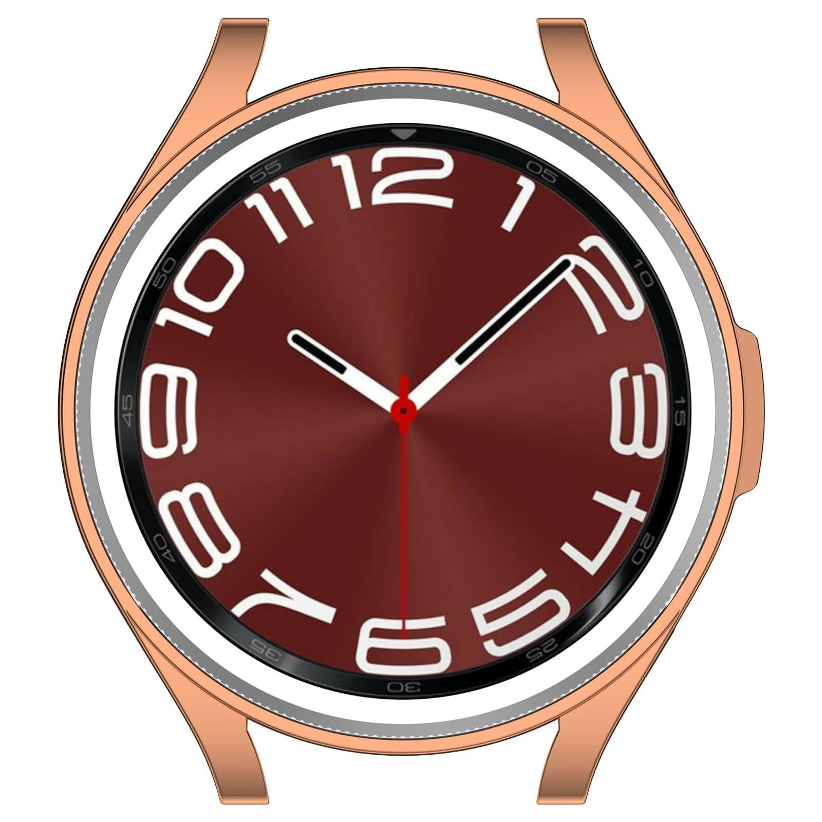 DL3 Mobilak Bumper Case Protector for Samsung Galaxy Watch 6 Classic 43mm, [NO Screen Film] Flexible Lightweight Glossy TPU Edge Case Protective Cover Galaxy Watch 6 Classic 43mm - Rose Gold