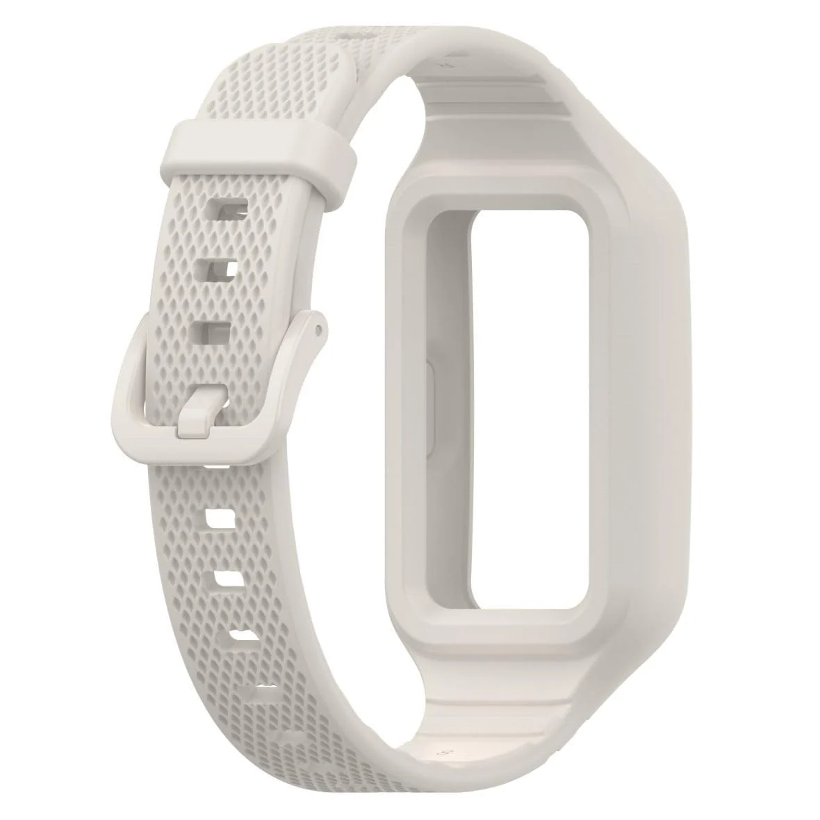 DL3 Mobilak Strap Compatible with Huawei Band 10/9/8/7/6/6 Pro, Adjustable Replacement Strap - Silicone Replacement Wrist Strap With Built-in Case Cover For Honor Band 6/7 - Black - Beige