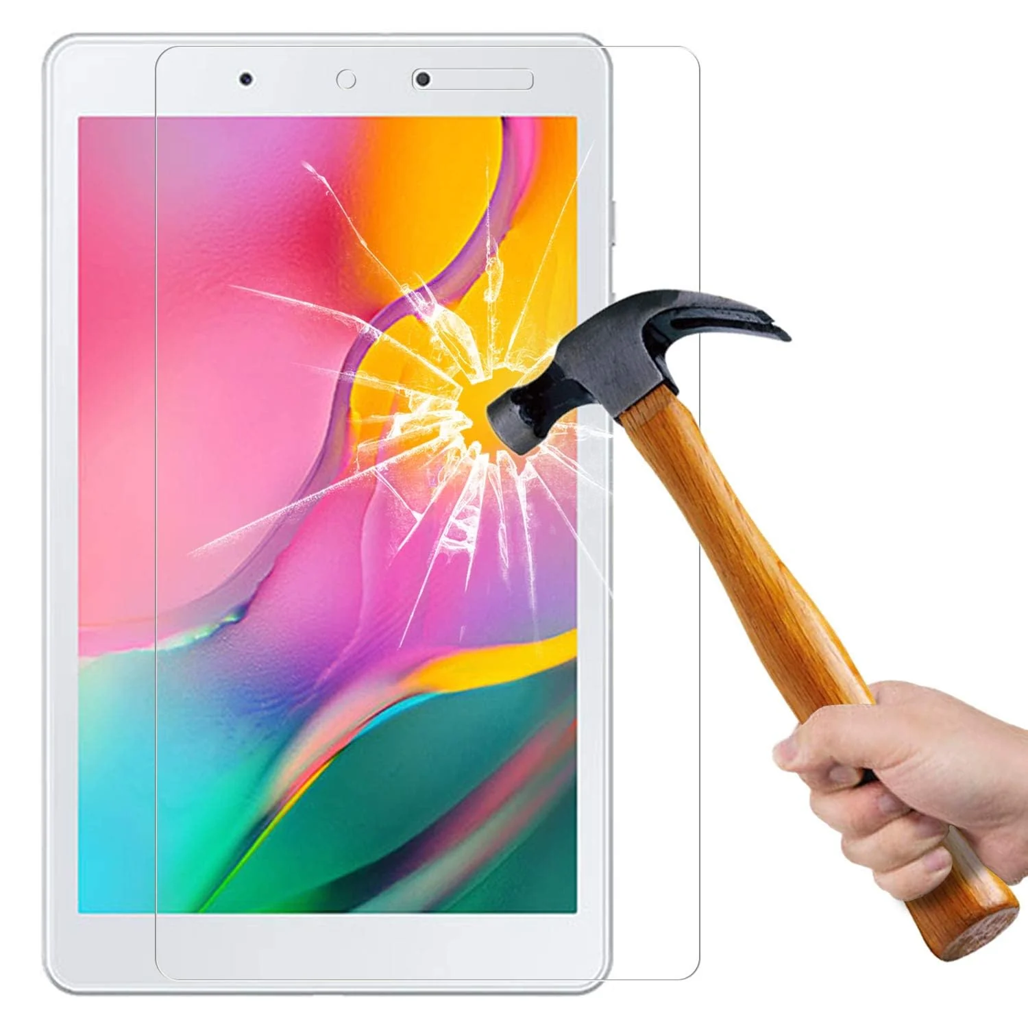 DL3 Mobilak Screen Protector For Samsung Galaxy Tab A 8-inch 2019 SM-T290/ T295/ T297 Tablet Tempered Glass Film [HD Crystal ] [Easy Installation] [Scratch Resistant] [9H Hardness] - Clear