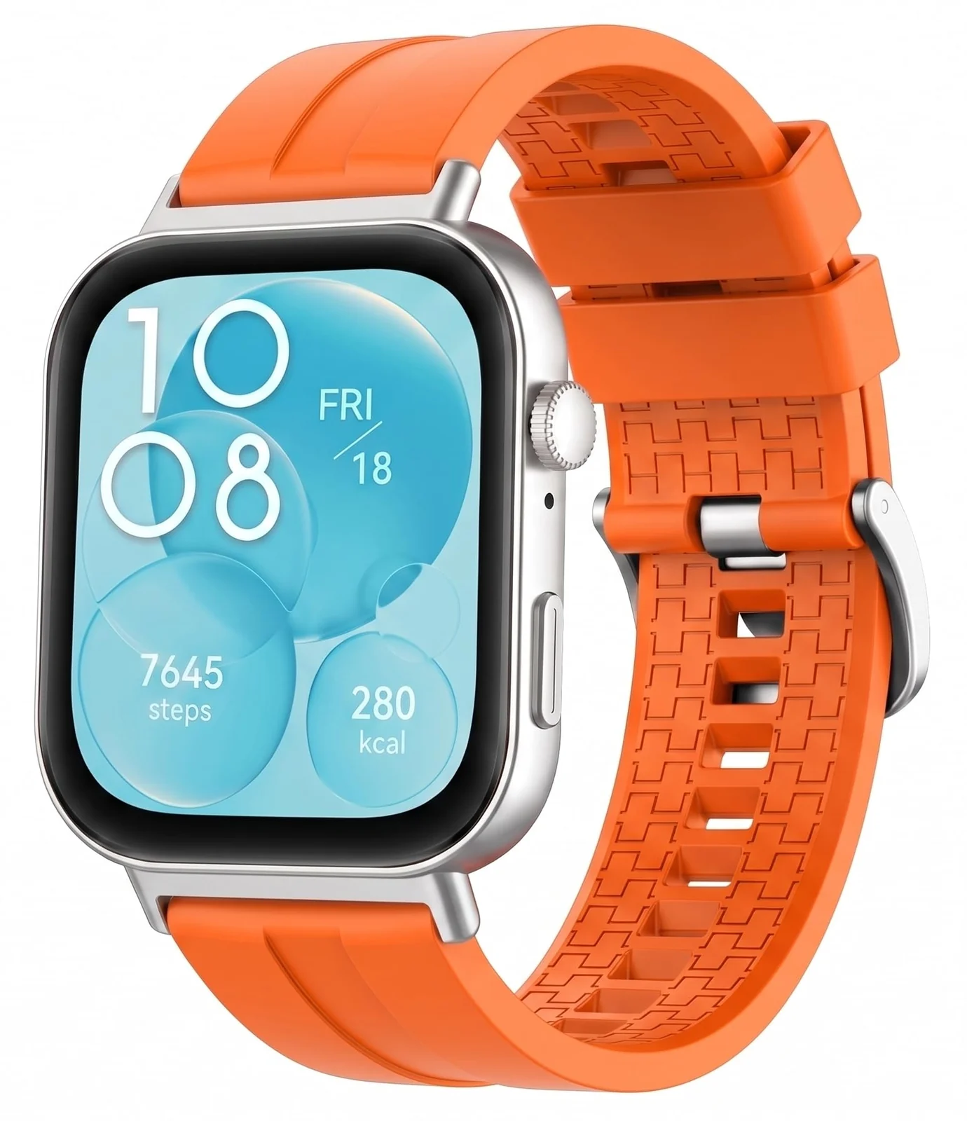 MOBIGON Soft TPU Silicone Sport Strap for Huawei Watch Fit 3 / 4 / 4 Pro / 5 / 5 Pro, Orange