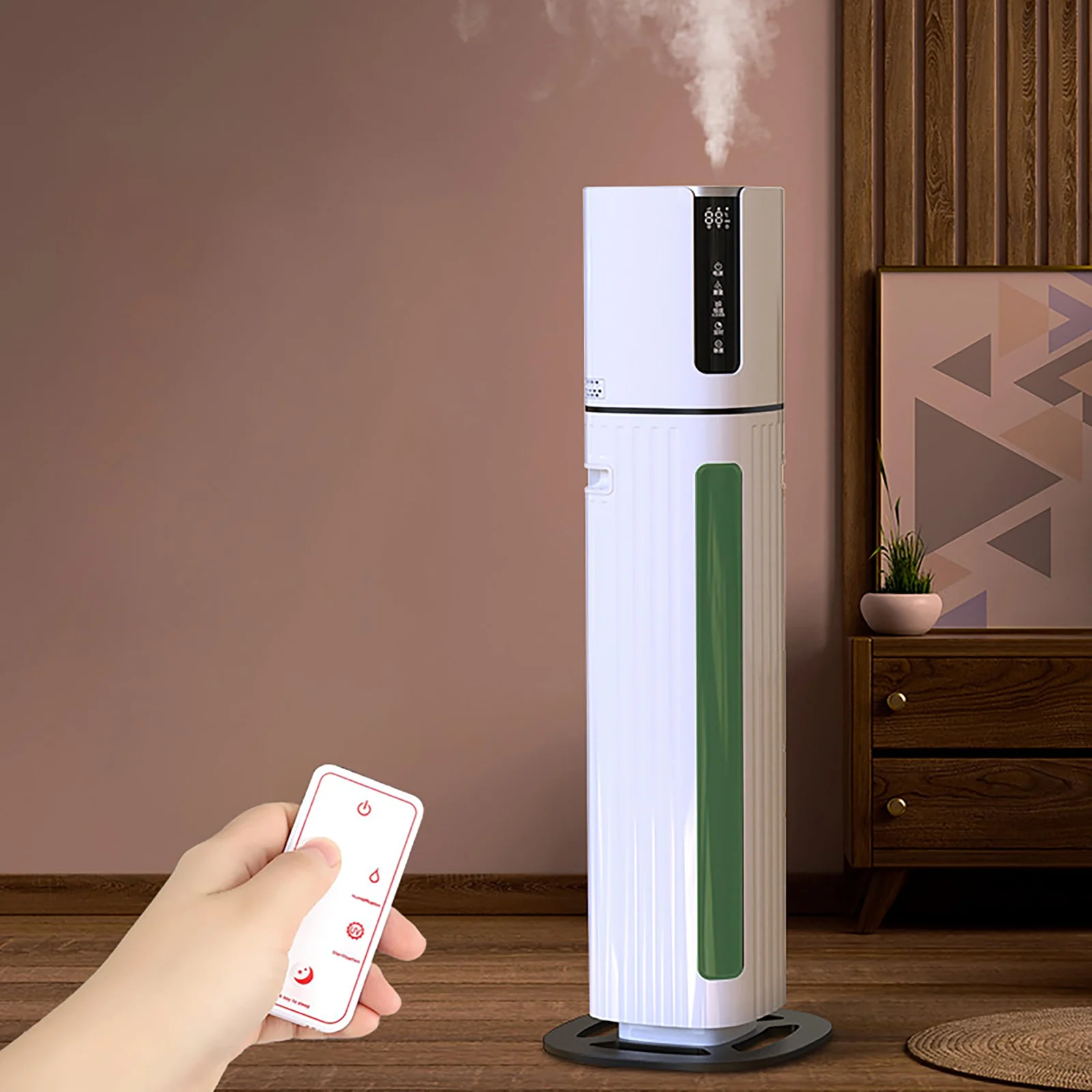 Mobigon Humidifiers for Bedroom Large Room - 8L Air Humidifier Large Room with Essential Oil Diffuser, Top Fill Cool Mist Humidifier for Home Bedroom Baby Nursery Whole House Office Plant - White Black