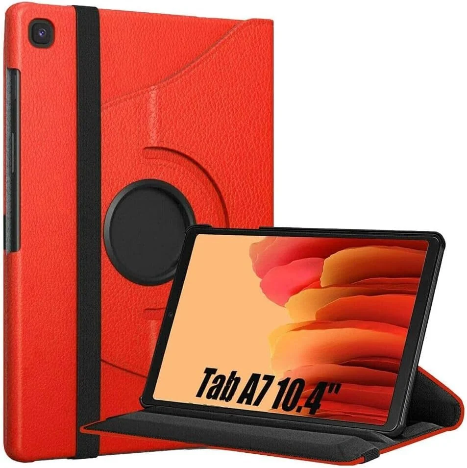 DL3 Mobilak Protective Cover for Samsung Galaxy Tab A 2019 10.1 Inch (SM-T510 SM-T515), 360° Rotatable Smart Stand, Leather Folio Flip Cover with Multi-Angle Viewing, Auto Wake Sleep - Red