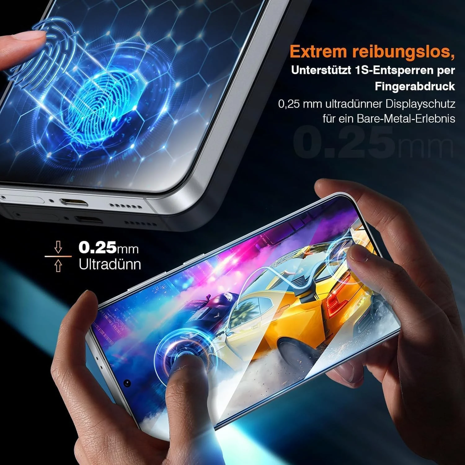 DL3 Mobilak for Samsung Galaxy A54 Tempered Glass Screen Protector, 9H Hardness Anti-Scratch Tempered Glass flim, Case Friendly, Anti-Scratch - Clear
