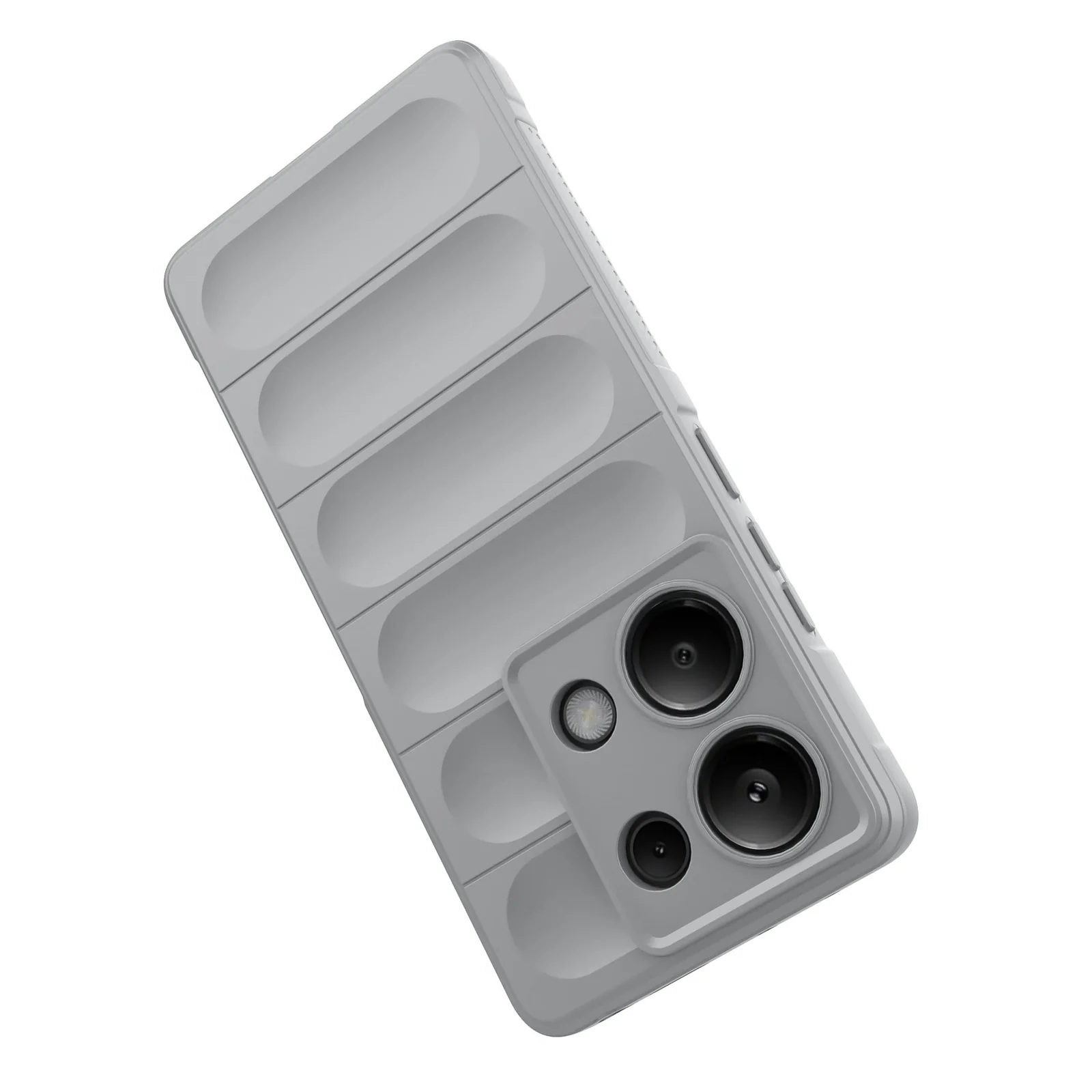 DL3 Mobilak Silicone Case for Xiaomi Redmi Note 13 Pro 4G/Poco M6 Pro 4G Heavy Duty [Slim Fit] Shockproof Soft Flexible Protective Design Shock-TPU Cover With Camera Protection - Gray