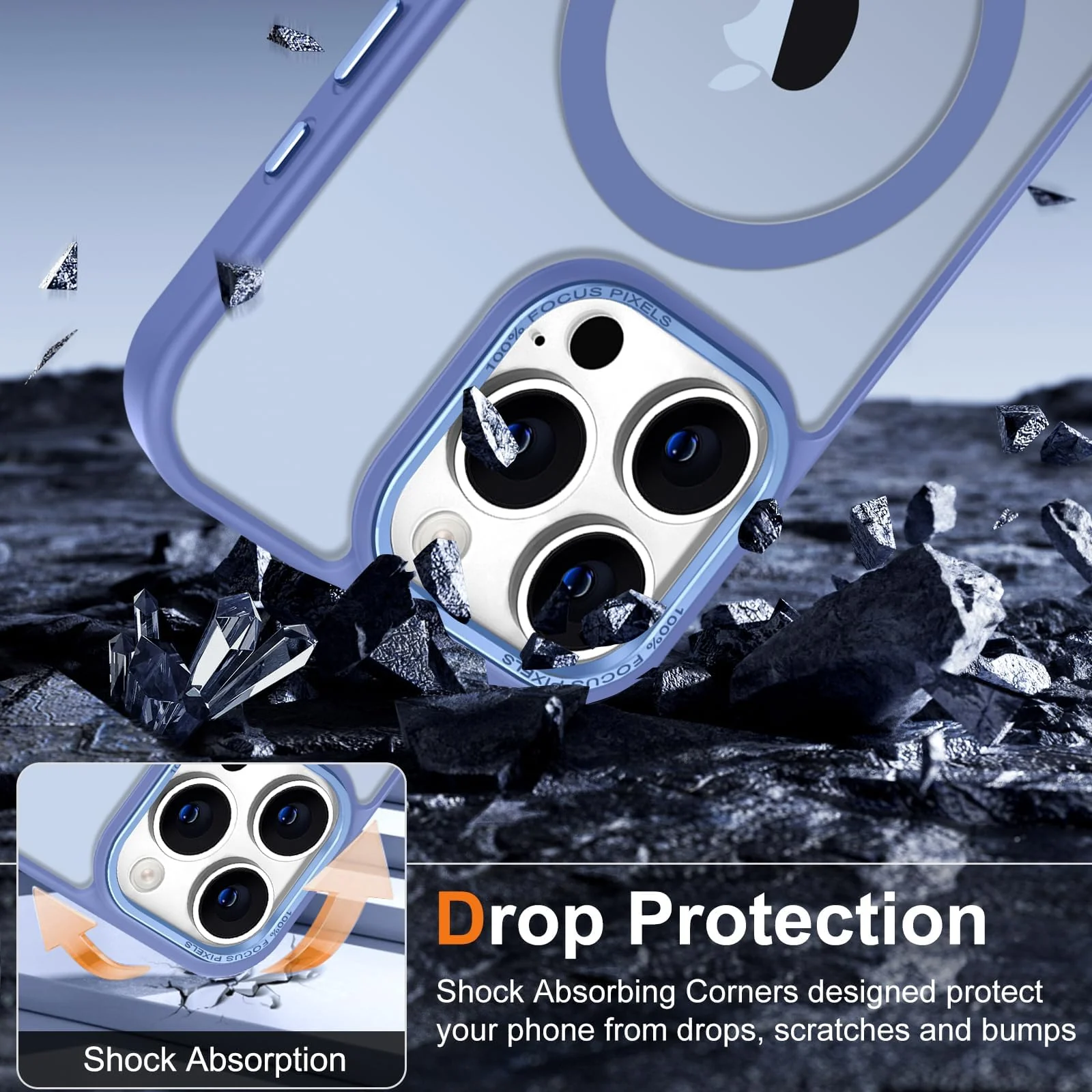 DL3 MOBILAK Protective Phone Case for Apple iPhone 16 Pro Max - Light Blue