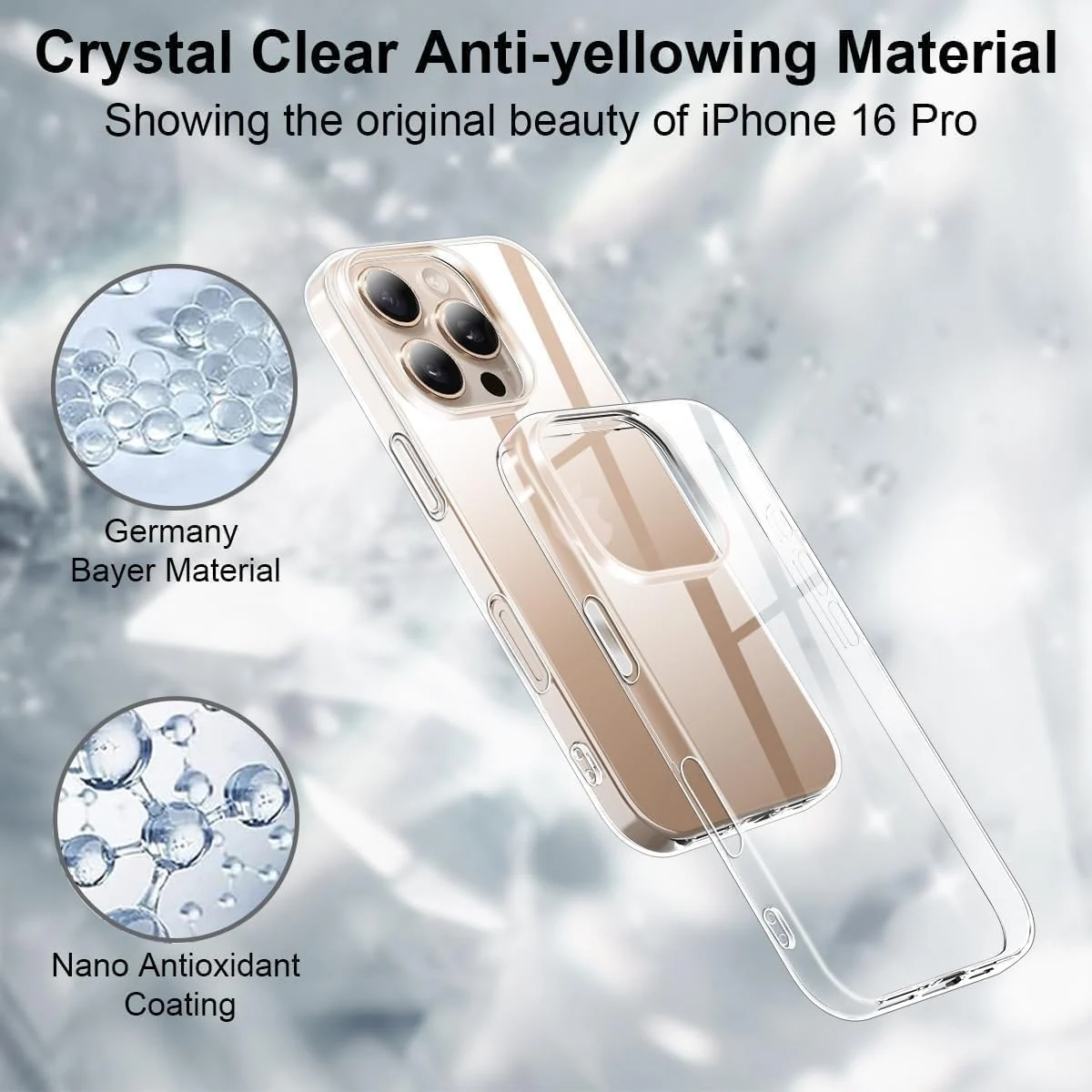 DL3 Mobilak Clear Protective Case for iPhone 16 Pro Max - Clear