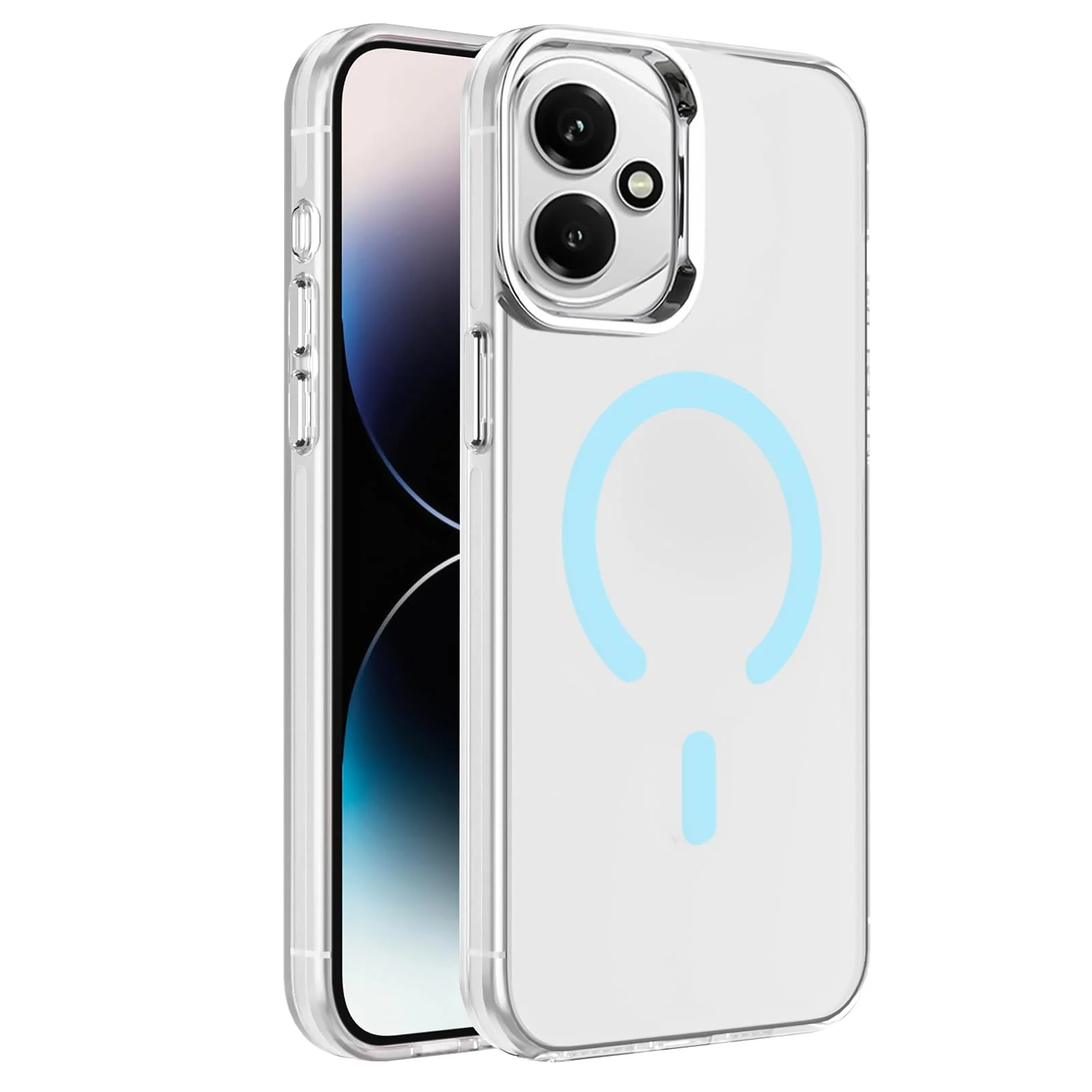 DL3 Mobilak Case for Honor 400 5G Crystal Clear [Not Compatible with MagSafe] Soft TPU Gel Case Flexible Silicone Anti-Scratch Transparent TPU Cover - Baby Blue