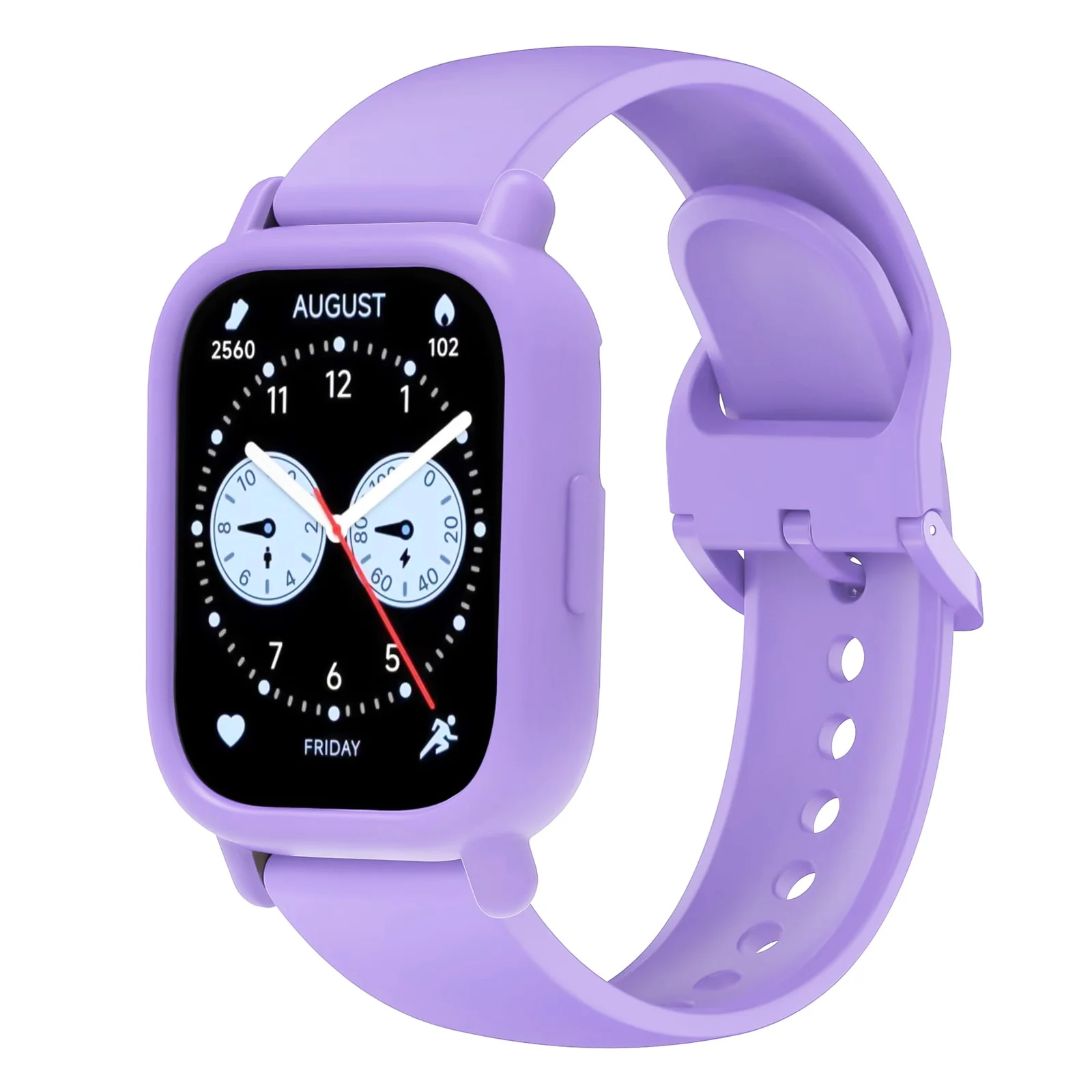 DL3 MOBILAK Soft TPU Watch Bumper Case for Xiaomi Redmi Watch 5 Lite, Light Purple