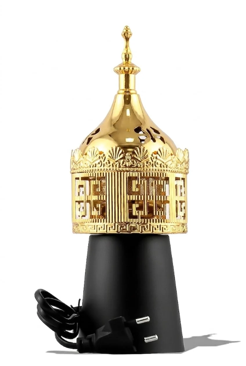 Mobigon Arabian Electric Incense Burners metal Vintage Arabic Burner, Middle Eastern Incense Holder- Electric Incense Burner Bakhoor Suitable For Arabian Oud, Home, Hotel Decor - Style 40
