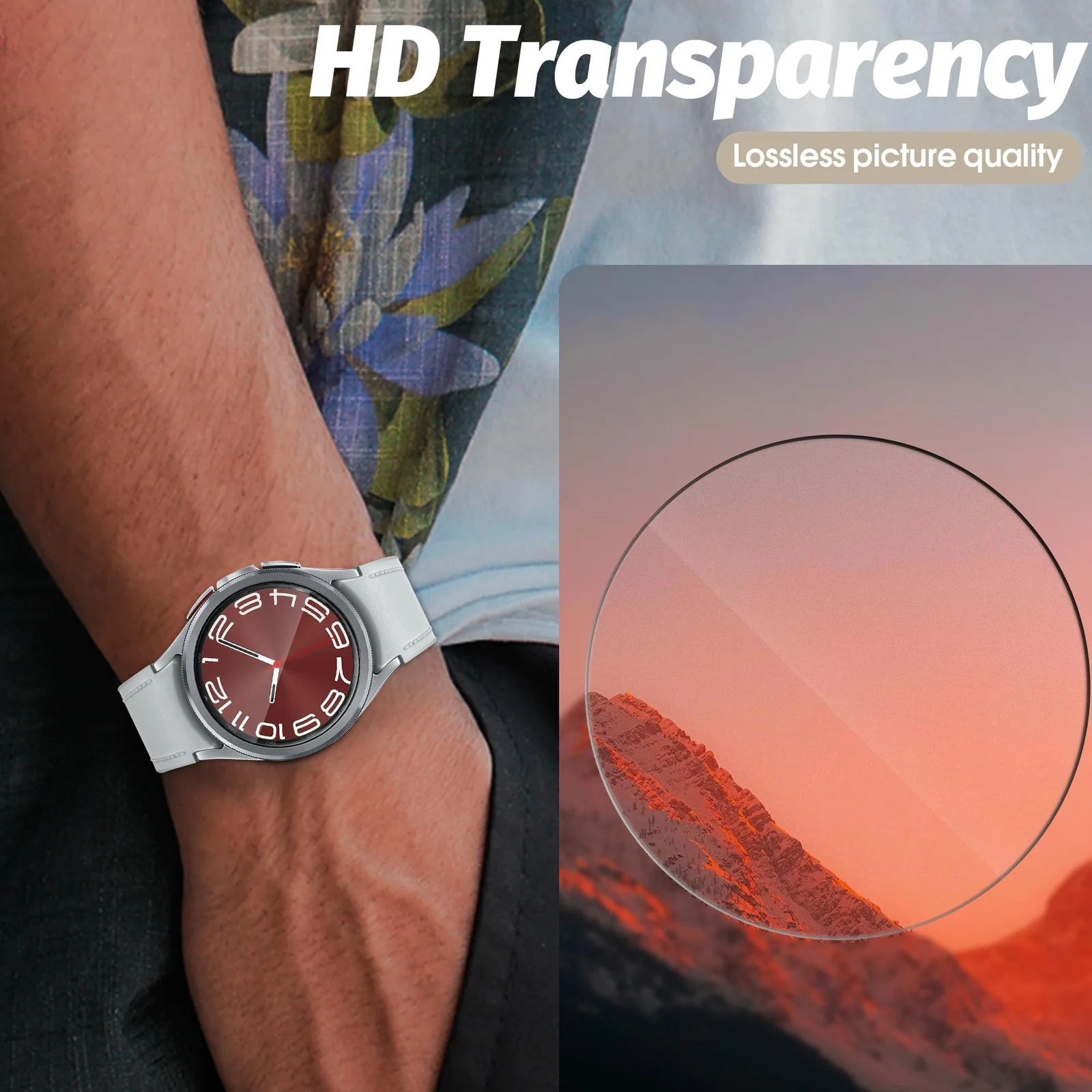 DL3 Mobilak Screen Protector For Samsung Galaxy Watch 6 Classic 43mm, 3D Curved Soft Edge Protective Film [Anti-Scratch] [Bubble Free] [Ultra Shatterproof] [High Sensitive] (Not Glass) - Black