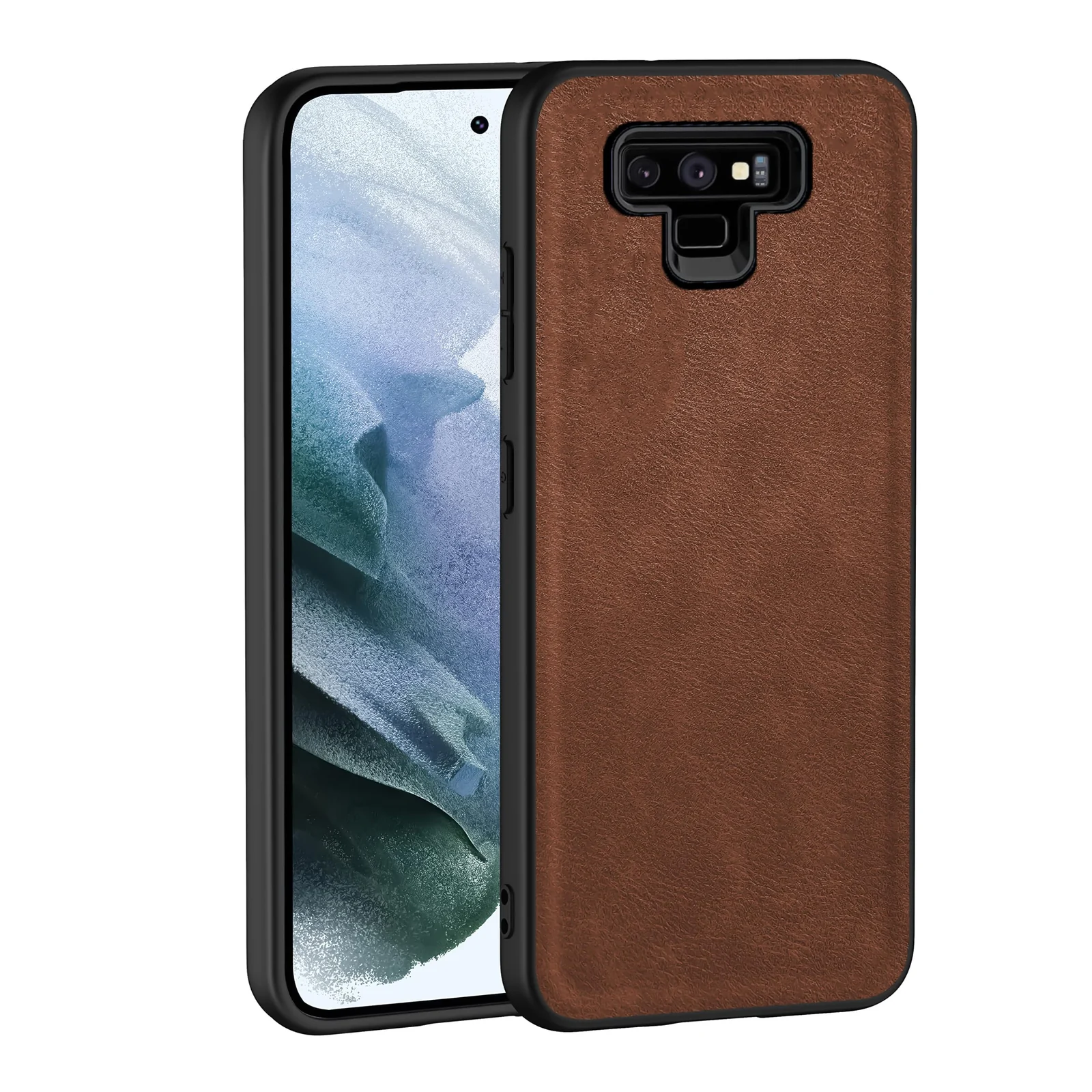 Dl3 Mobilak Case for Samsung note 9 Leather Case,Anti-Drop, Anti-Shock, Non-Slip Texture,Simple Cell Phong Cover (Black)