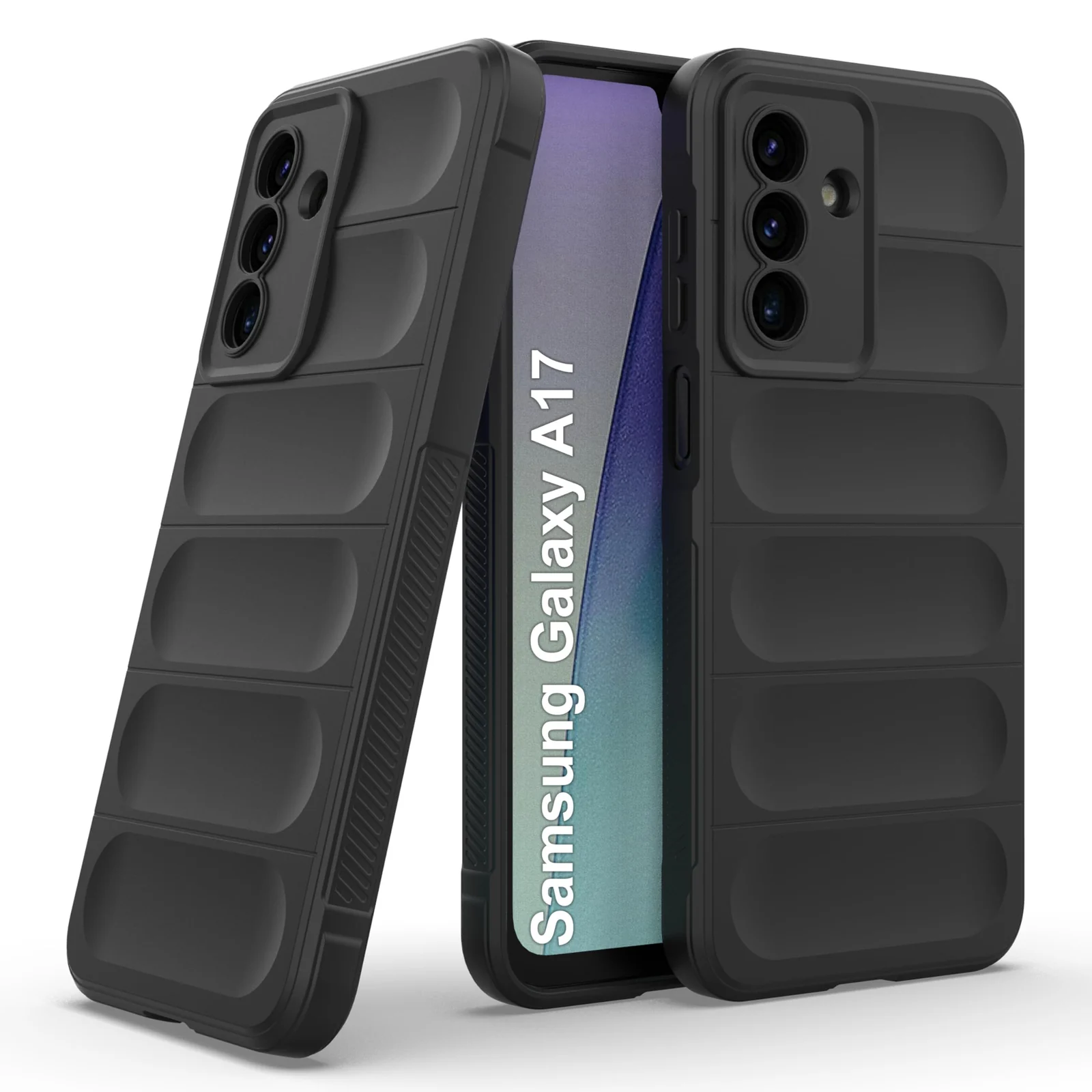 DL3 Mobilak Rugged Protective Case for Samsung Galaxy A17 4G / 5G, Camera protection, Shock-absorbing protection, Non-slip grip - Black