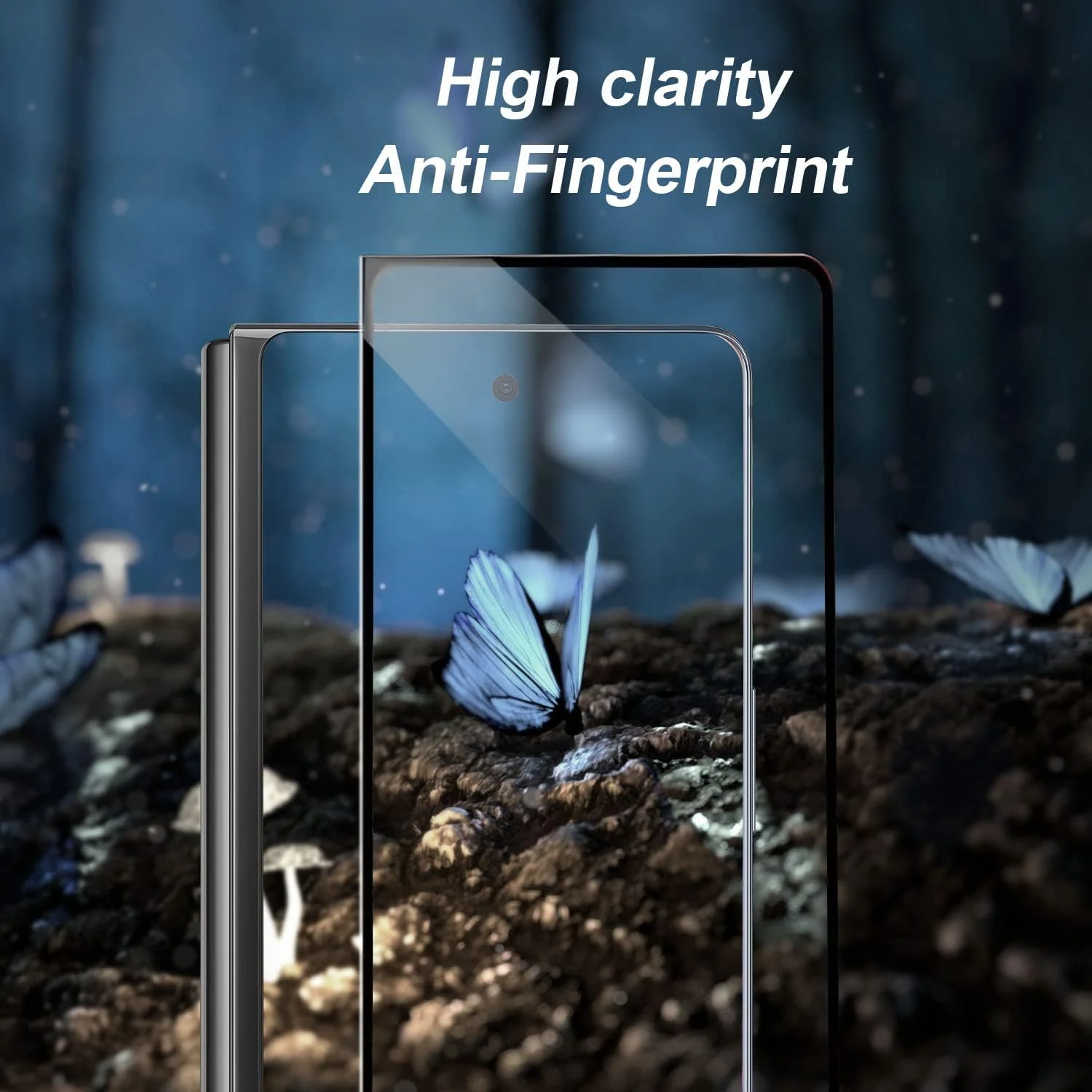 DL3 Mobilak Screen Protector for Samsung Galaxy Z Fold 5, Tempered Glass Screen Saver Premium HD Protective, Scratch Resistant, NO-Bubble, 9H Hardness, Full Coverage Film - Clear