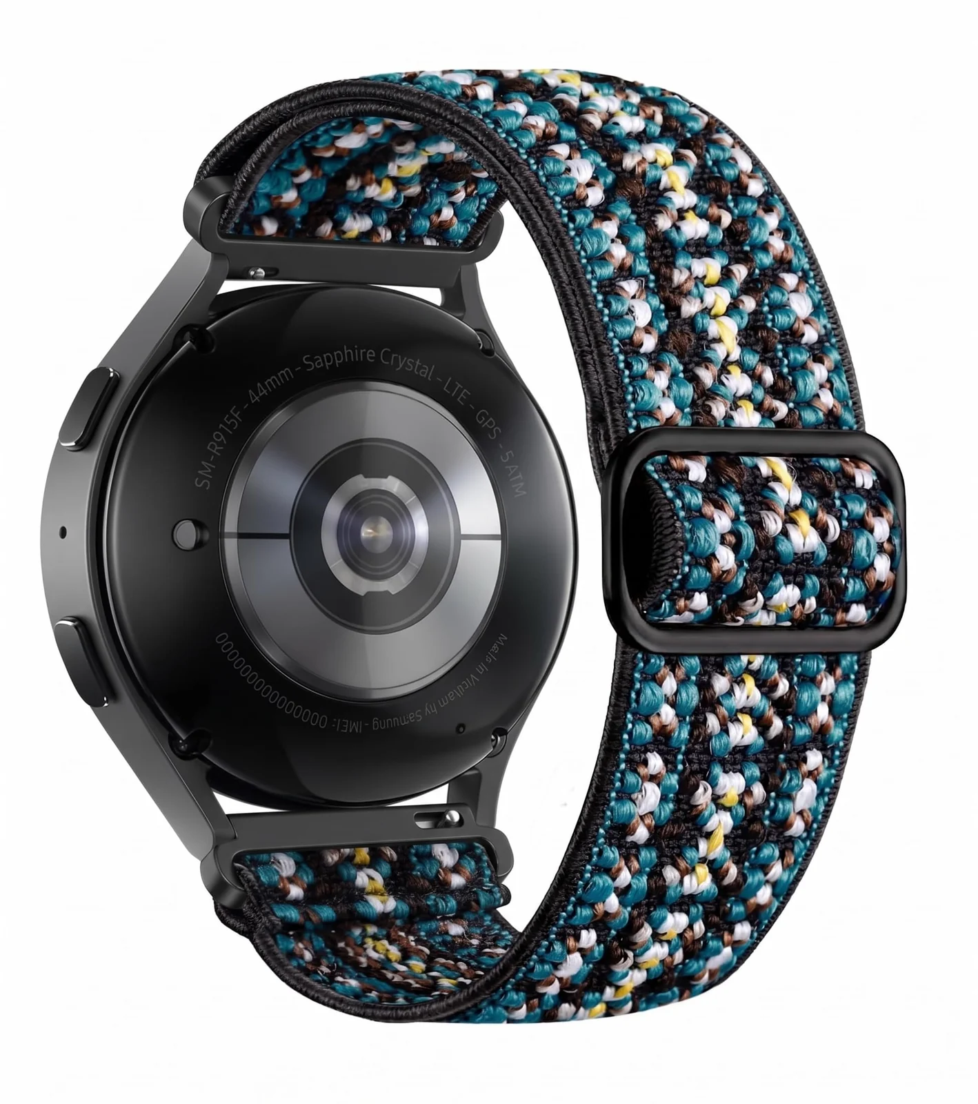 20MM Bnad Nylon Loop For Samsung Galaxy Watch 7/6/5/4 40mm 44mm/Watch 5 Pro 45mm/S2 classic/active 2 40mm 44mm Stretch Strap for Amazfit Active 2/GTS 4/3/3 Pro/2/2e/GTS 4 Mini (Boho Green)