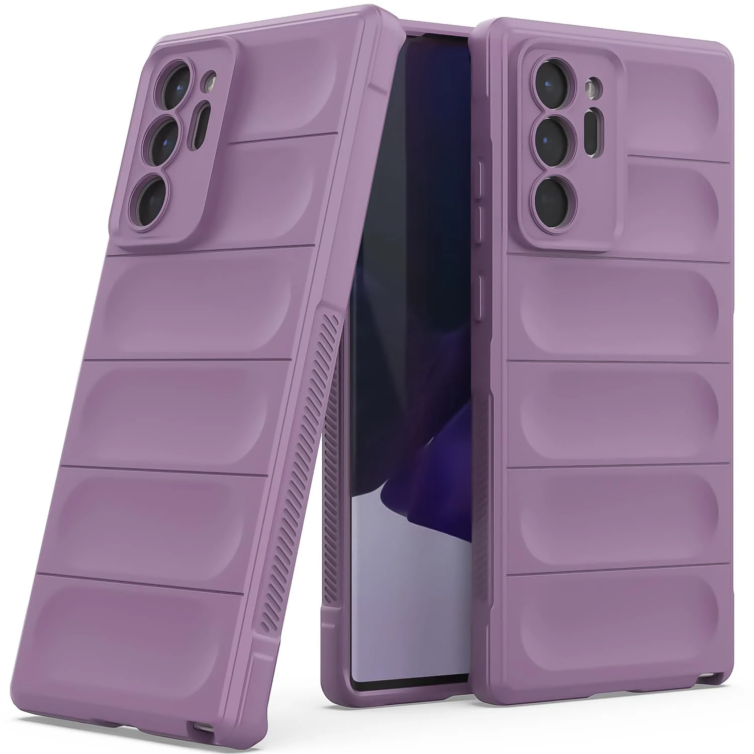 DL3 Mobilak Flexible Silicone and TPU Protective Case with Camera Protection for Samsung Galaxy Note 20 Ultra - Purple