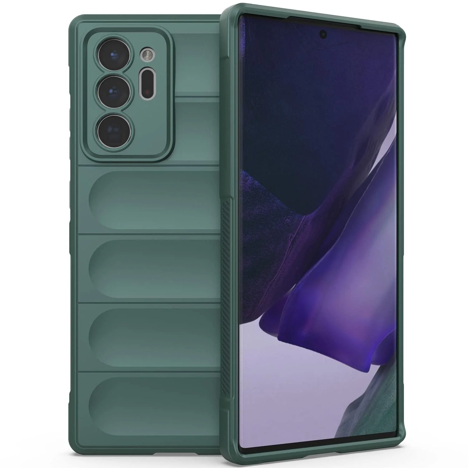 DL3 Mobilak Flexible Silicone and TPU Protective Case with Camera Protection for Samsung Galaxy Note 20 Ultra - Green