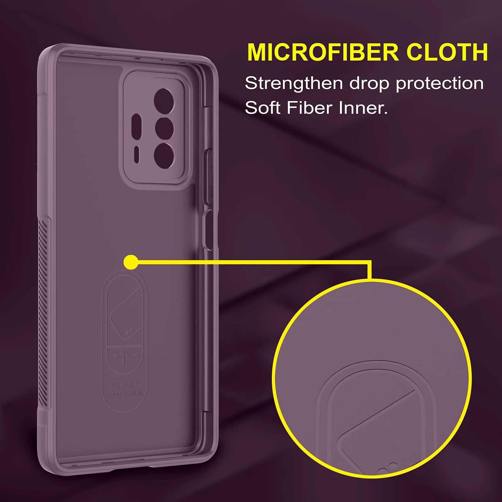 DL3 Mobilak Silicone Case for Xiaomi 11T 5G / Xiaomi 11T Pro 5G Heavy Duty Protective [Slim Fit] Shockproof Soft Flexible Protective Design Shock-TPU Cover With Camera Protection - Purple