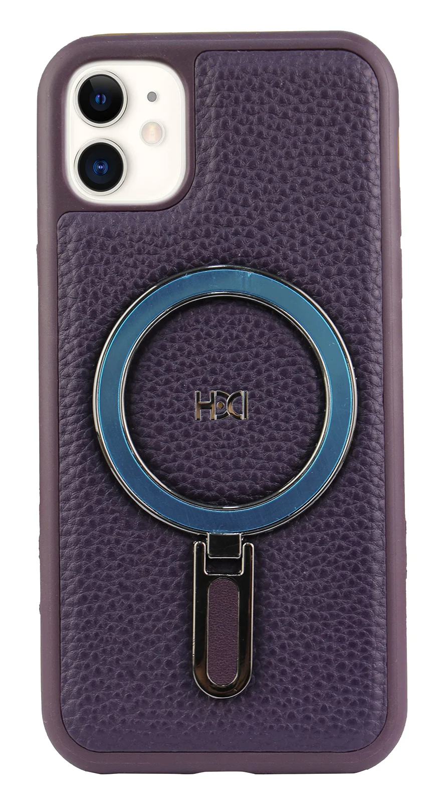 DL3 Mobilak Leather Protective Case for iPhone 11 (6.1 Inch) [Compatible with, Compatible with MagSafe accessories, Shock-absorbing protection, Slim, lightweight profile - Purple