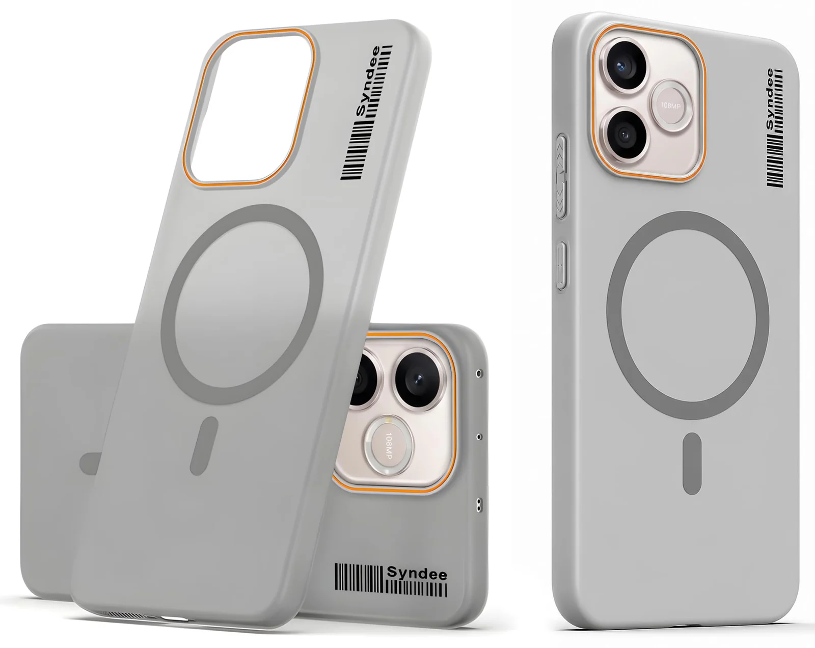 DL3 Mobilak Case Back Cover for HONOR 600 Lite, Sleek Frosted Translucent Back Only Compatible with Wireless Magnetic Accessories | Anti-Scratch Shockproof Phone Case - Gray