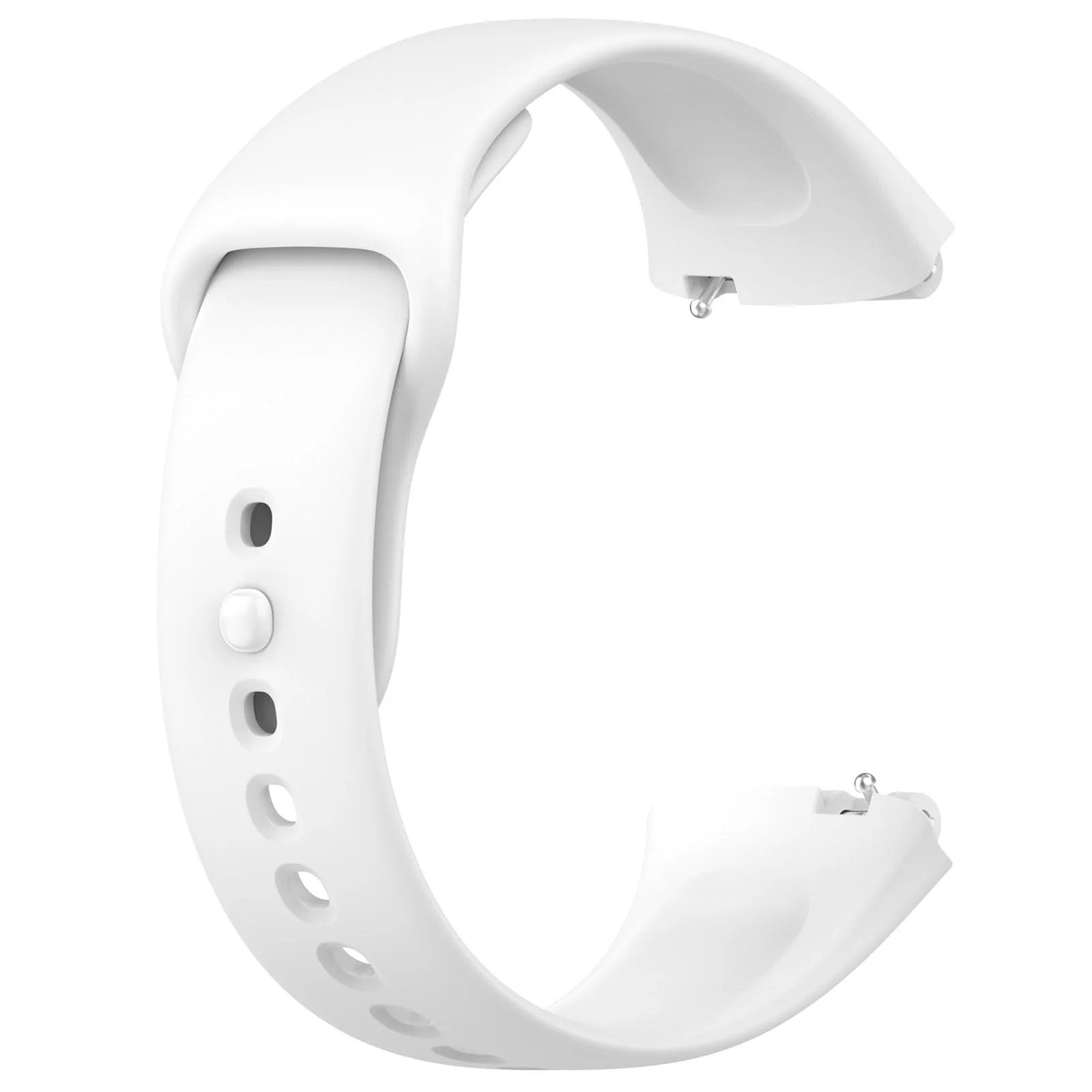 DL3 Mobilak Strap Silicone Compatible With Xiaomi Redmi Watch 3 Active/Redmi Watch 3 Lite, Sport Silicone Watch Band Wrist Strap, Bracelet Wristband Wrist Strap - White