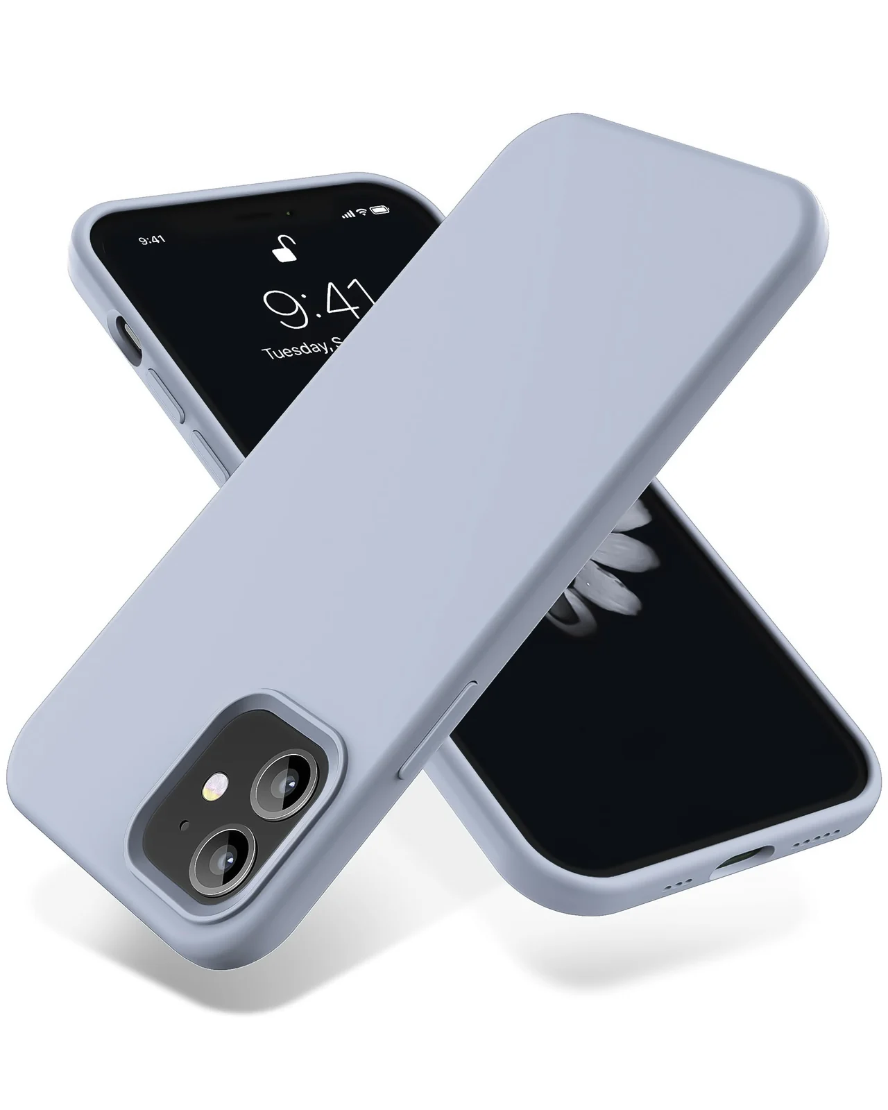 DL3 Mobilak Compatible with iPhone 11 (6.1 Inch) Case, Liquid Silicone Case, Full Body Protective Cover, Shockproof, Slim Phone Case, Anti-Scratch Soft Microfiber Lining - A. Baby Blue
